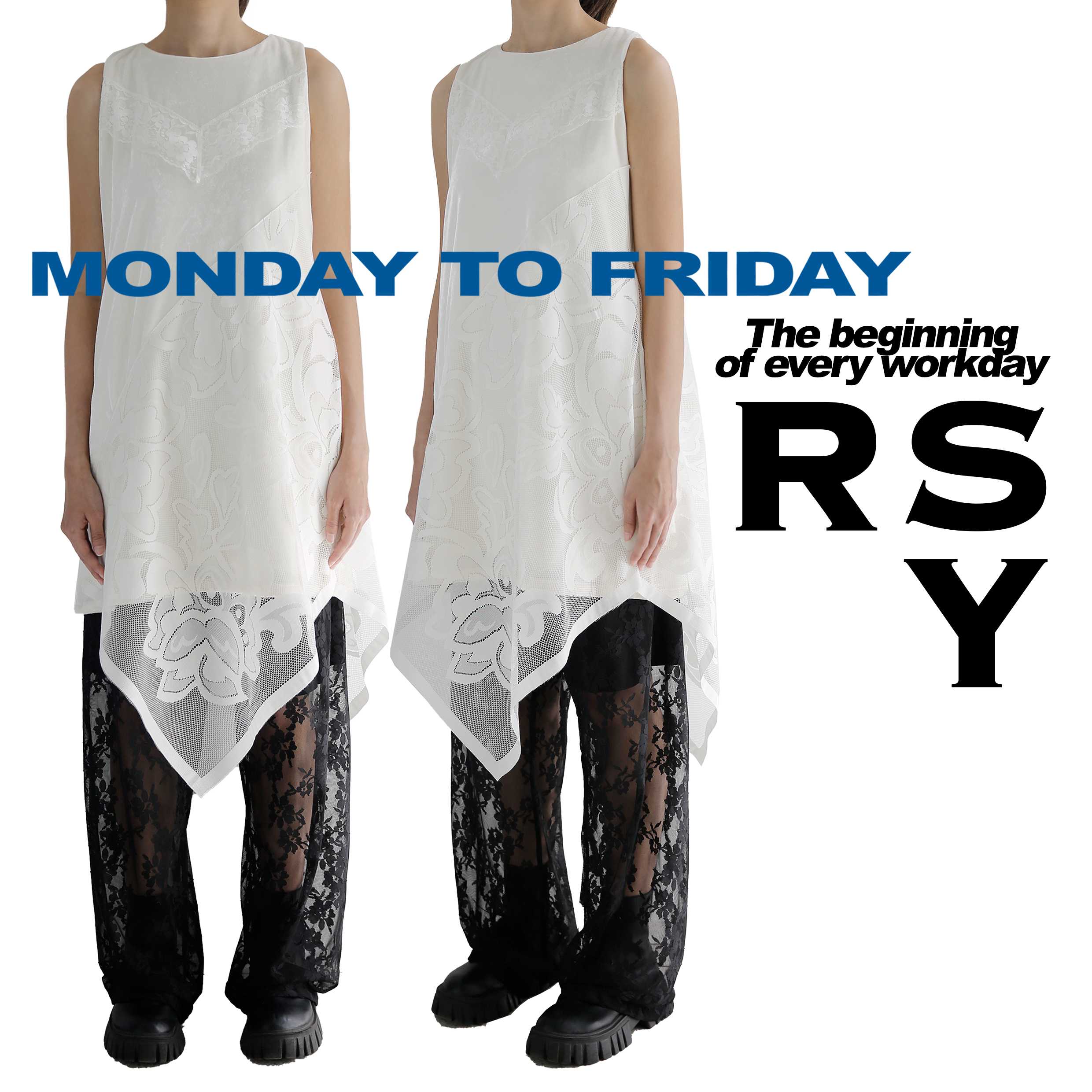 Rotsaniyom Ivory velvet dress with lace details