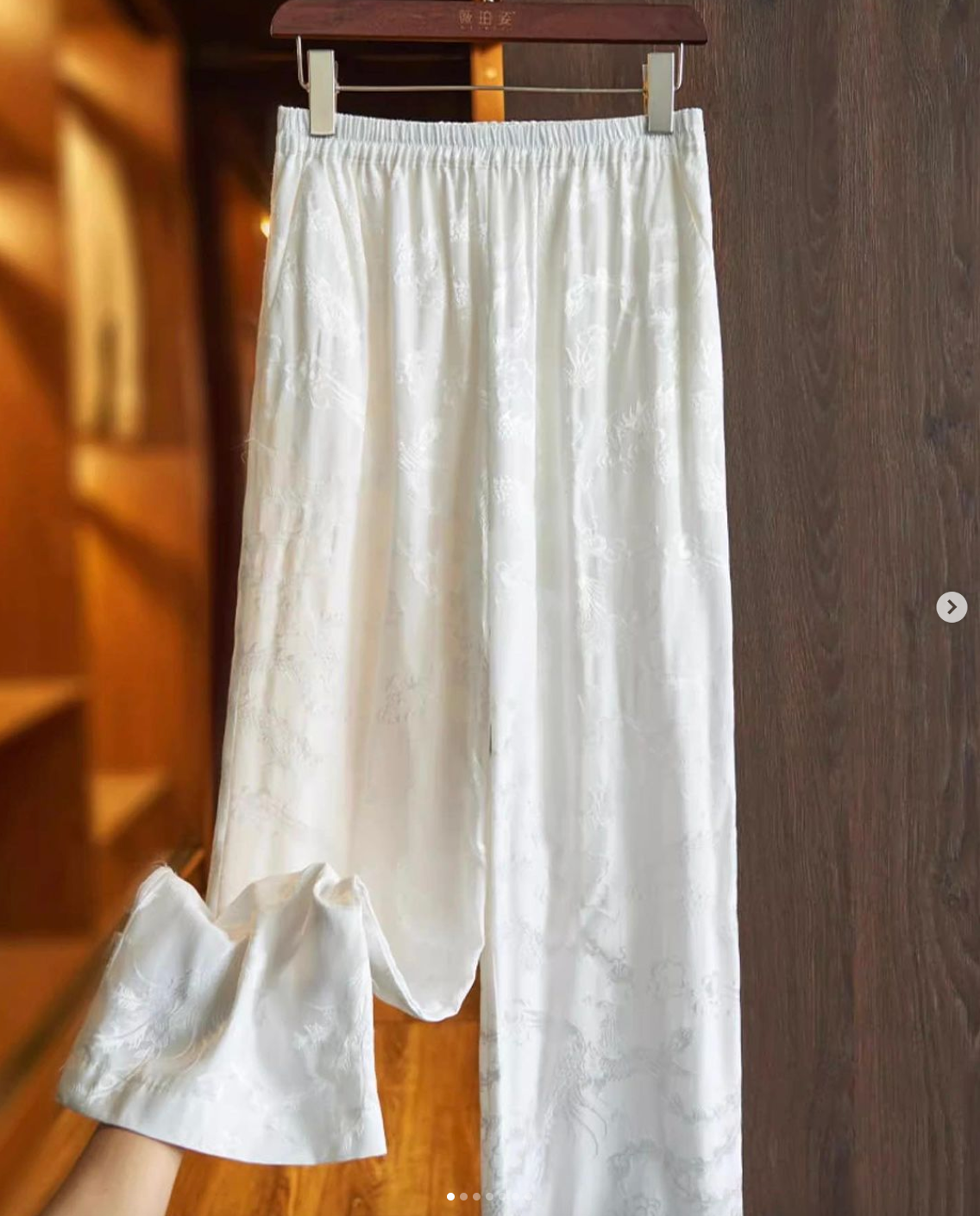 พร้อมส่ง ASAYA2201 Wide leg silk pants - Size M