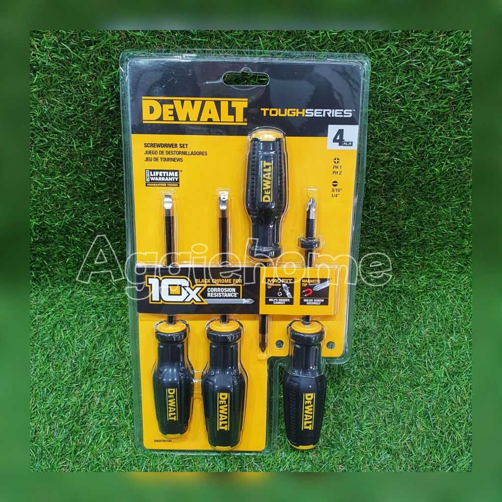 DEWALT ชุดไขควง 4 ชิ้น Tough Series รุ่น DWHT65101 มีแม่เหล็ก ไขควง