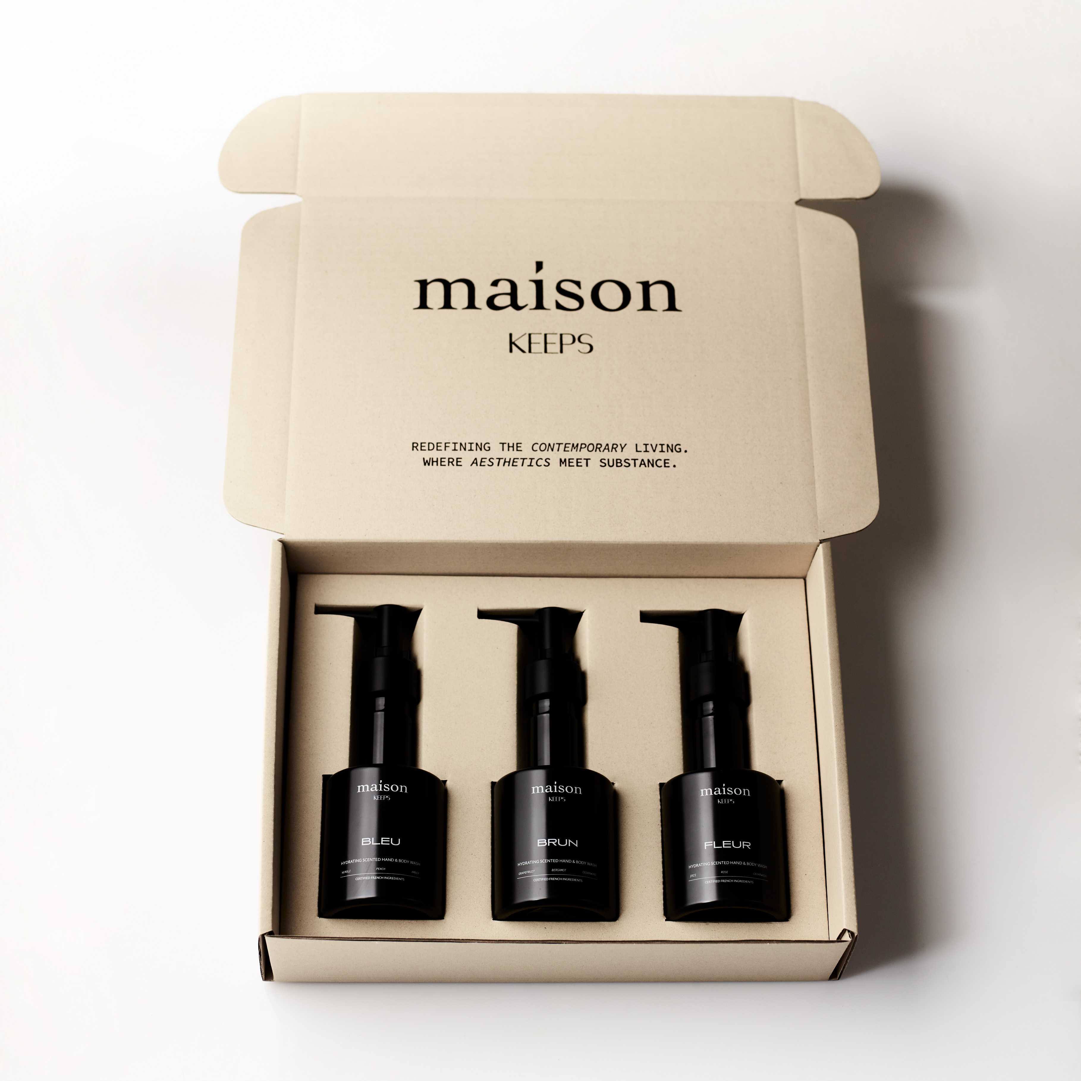 maison KEEPS Lifestyle | Hydrating Scented Hand & Body Wash| BRUN | 300 ml. สบู่เหลวล้างมือ อาบน้ำ