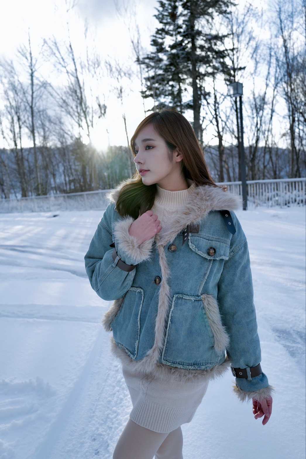 Denim Fur Jacket แจ็คเก็ตยีนส์แต่งเฟอร์