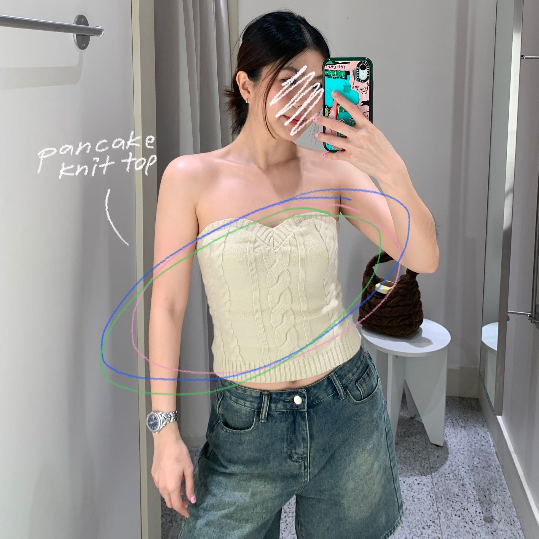 (PRE ORDER) PANCAKE KNIT TOP (one size)