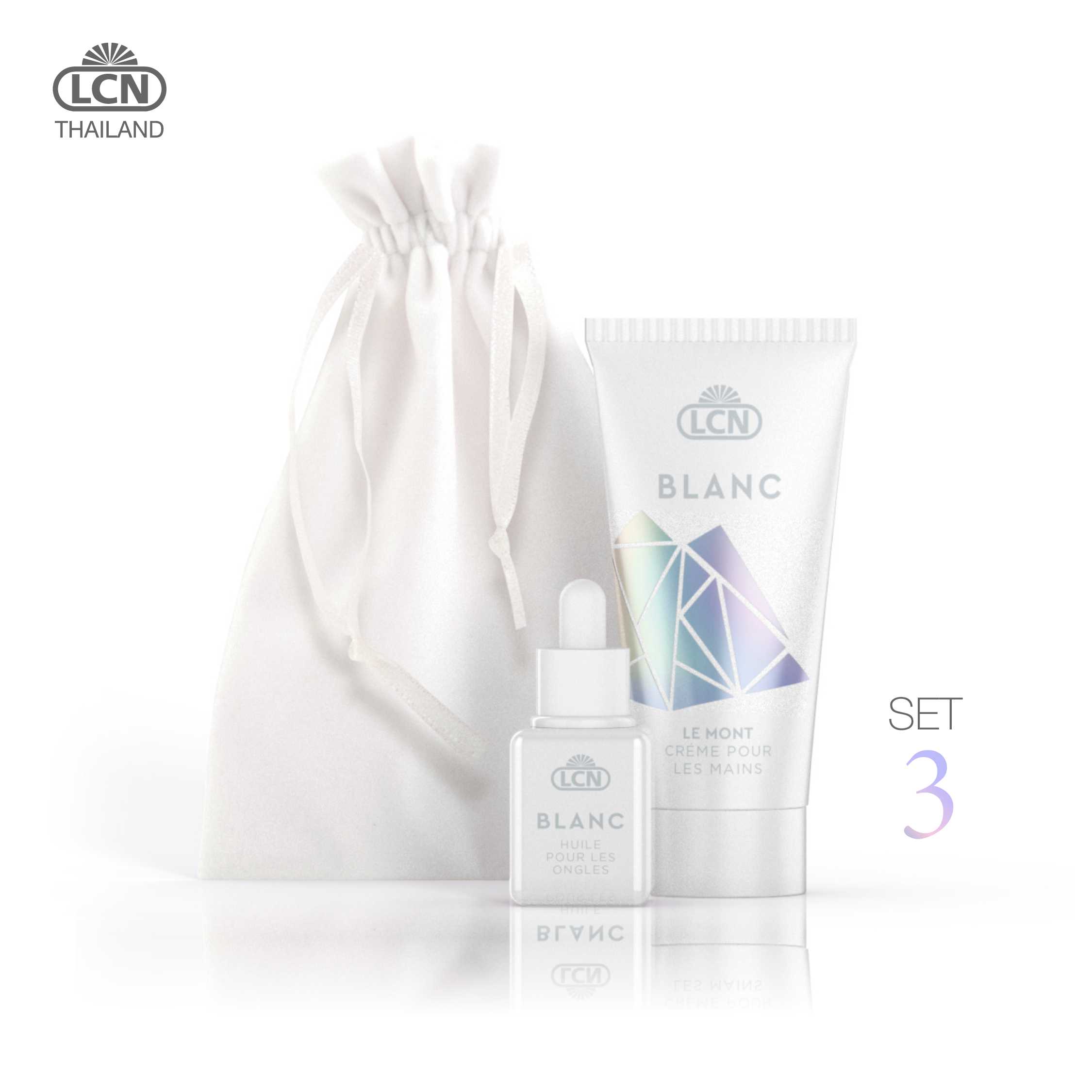 LCN Set 3  Blanc เซ็ตบำรุงเล็บและผิวมือ Vegan100%