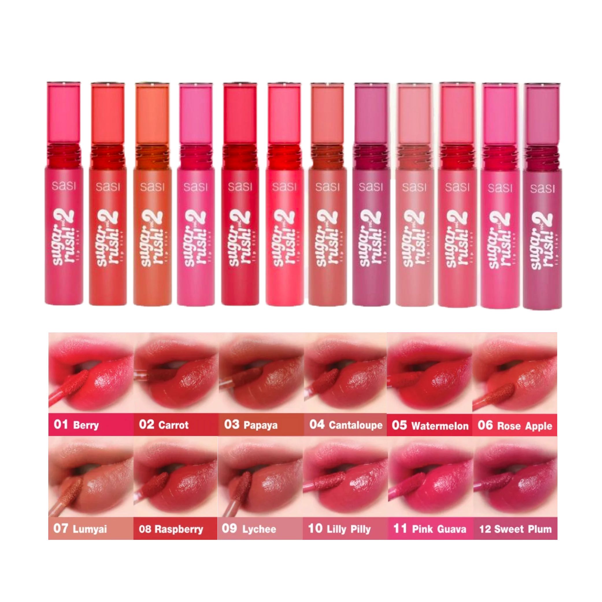 SASI Sugar Rush Lip Tint Vol.2 2g. ทินท์ผลไม้สีสวยฉ่ำ