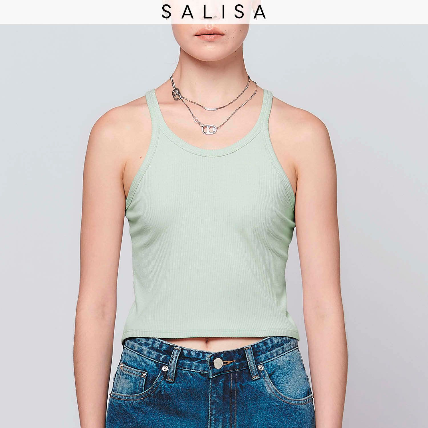 TANK Curve Crop Top Pistachio