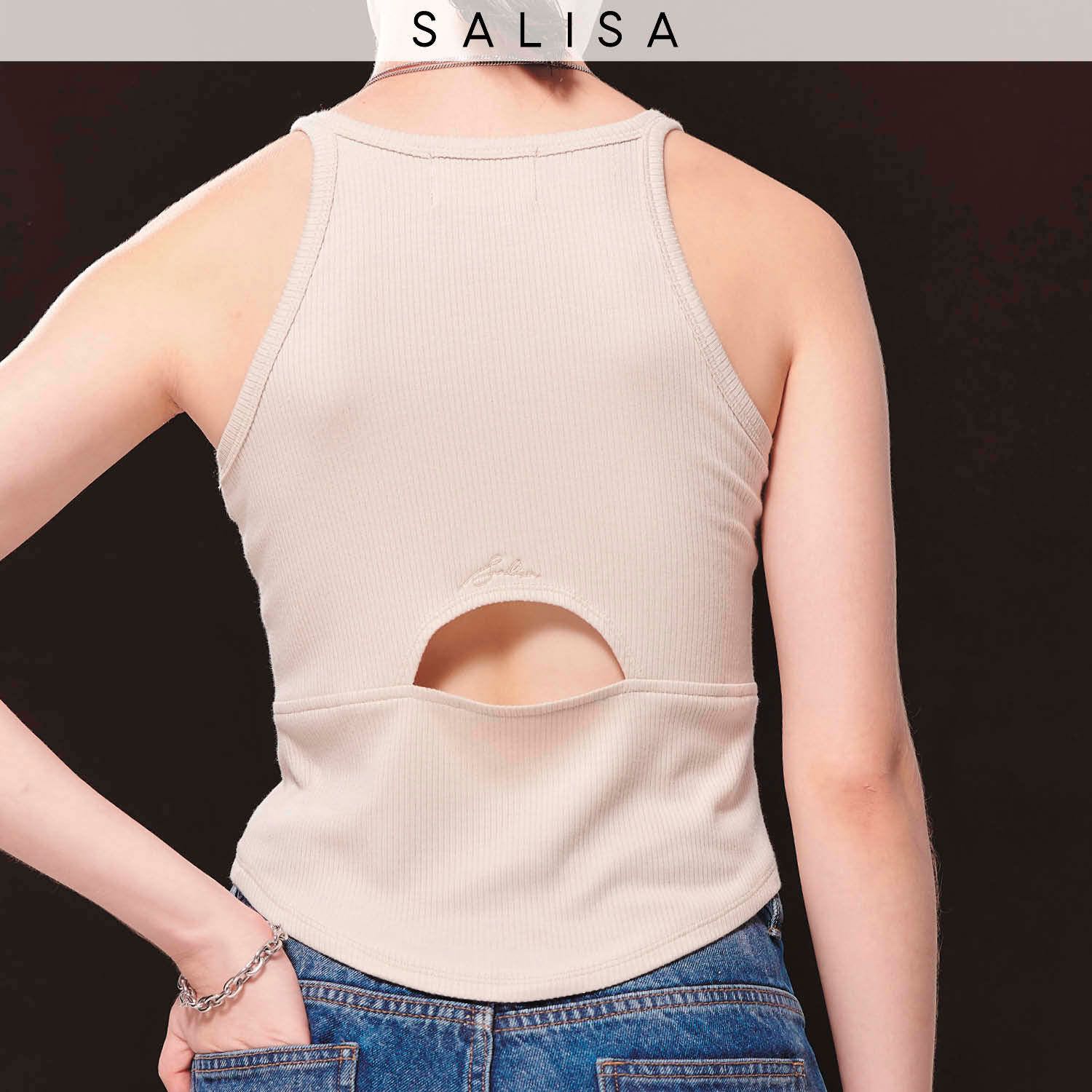 TANK Curve Crop Top Almond Milk