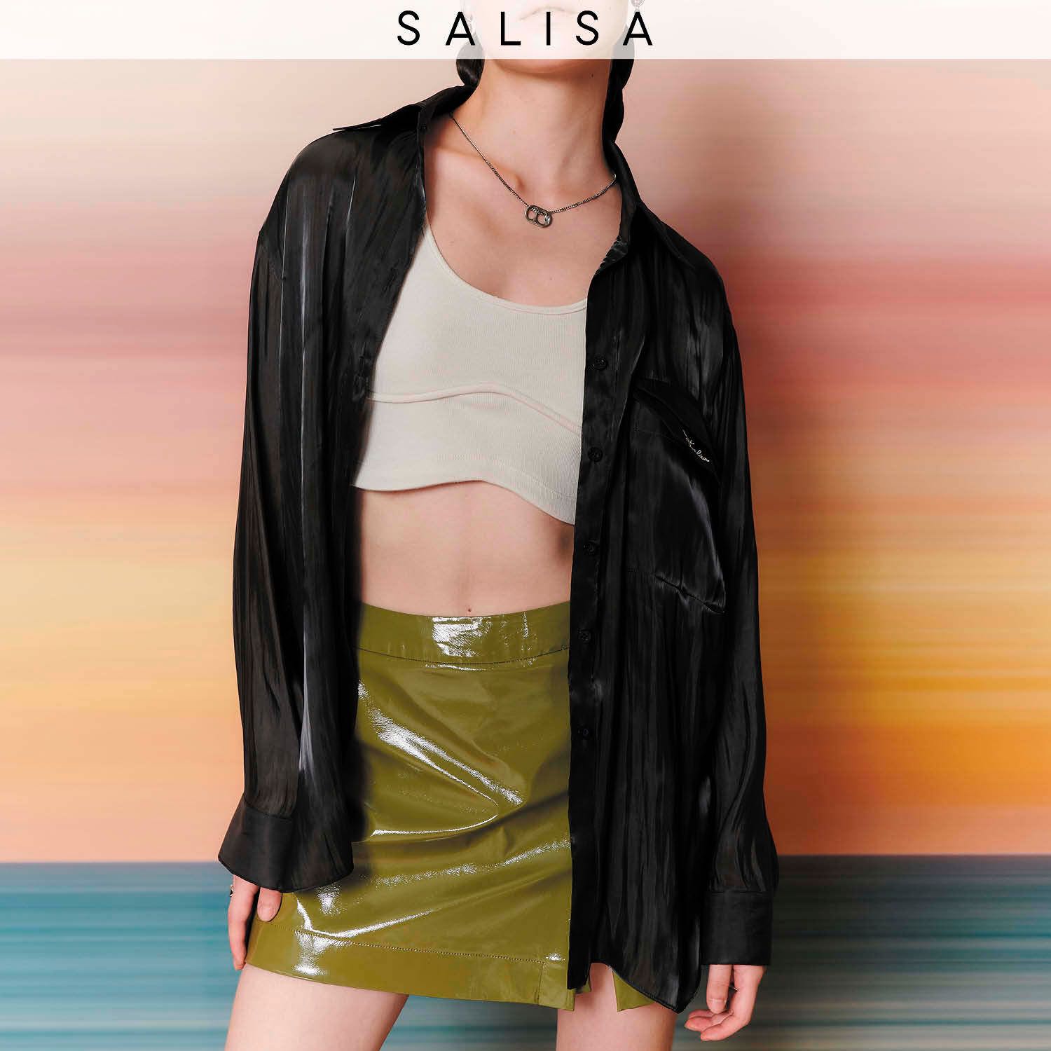 SILK SHIRT Black