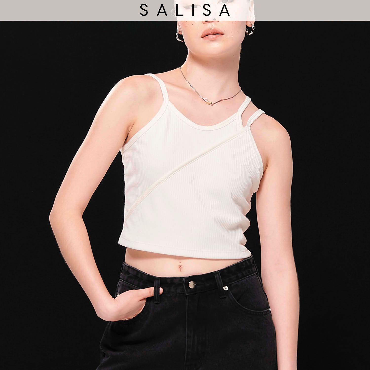 TANK 3 Straps Crop White