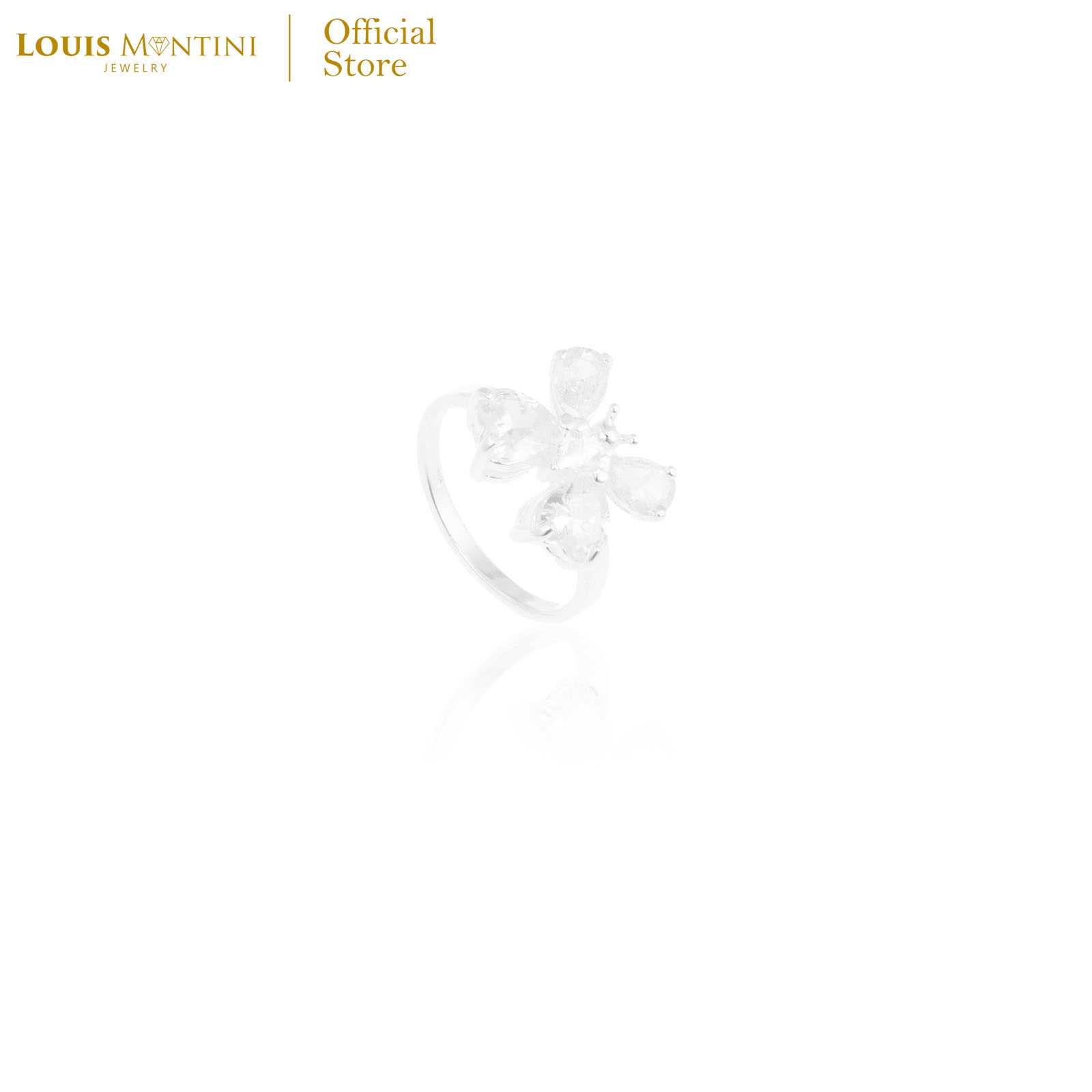 Louis Montini (Jewelry) Sterling Silver 925 Ring แหวนเงินแท้ 92.5% แหวนผู้หญิง รูปโบว์ LJRG33