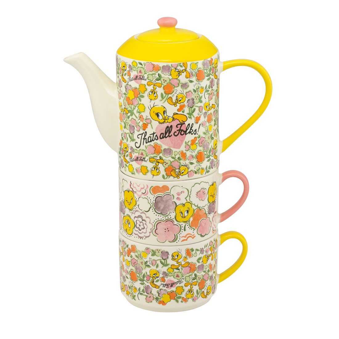 LOONEY TUNES TWEETY DITSY BOXED TEA FOR TWO