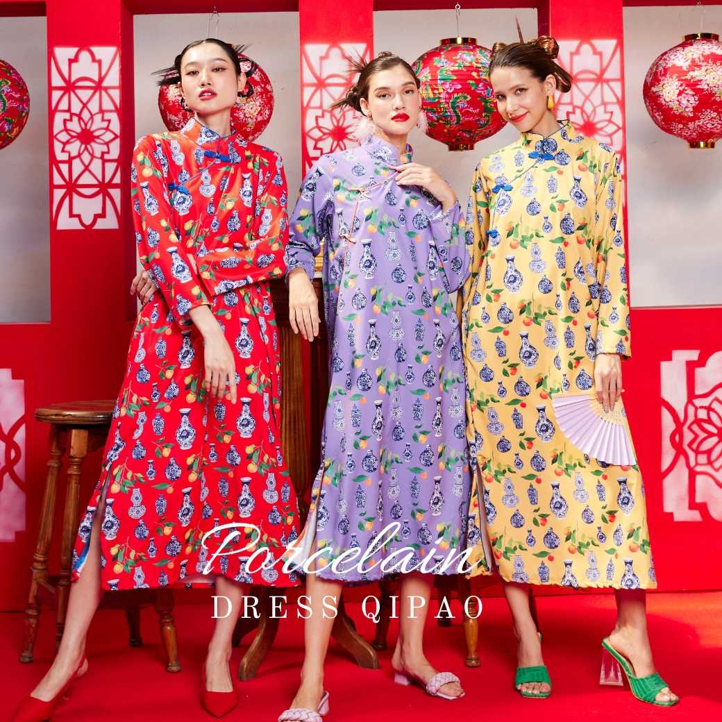 Dress qipao Porcelain