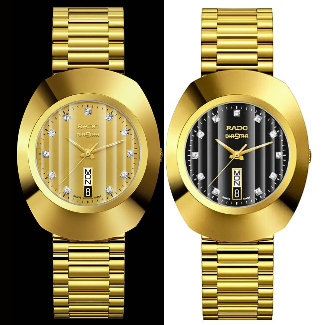 RADO Diastar Original Quartz นาฬิกาข้อมือผู้ชาย รุ่น R12304303(หน้าทอง) / R12304313(หน้าดำ)