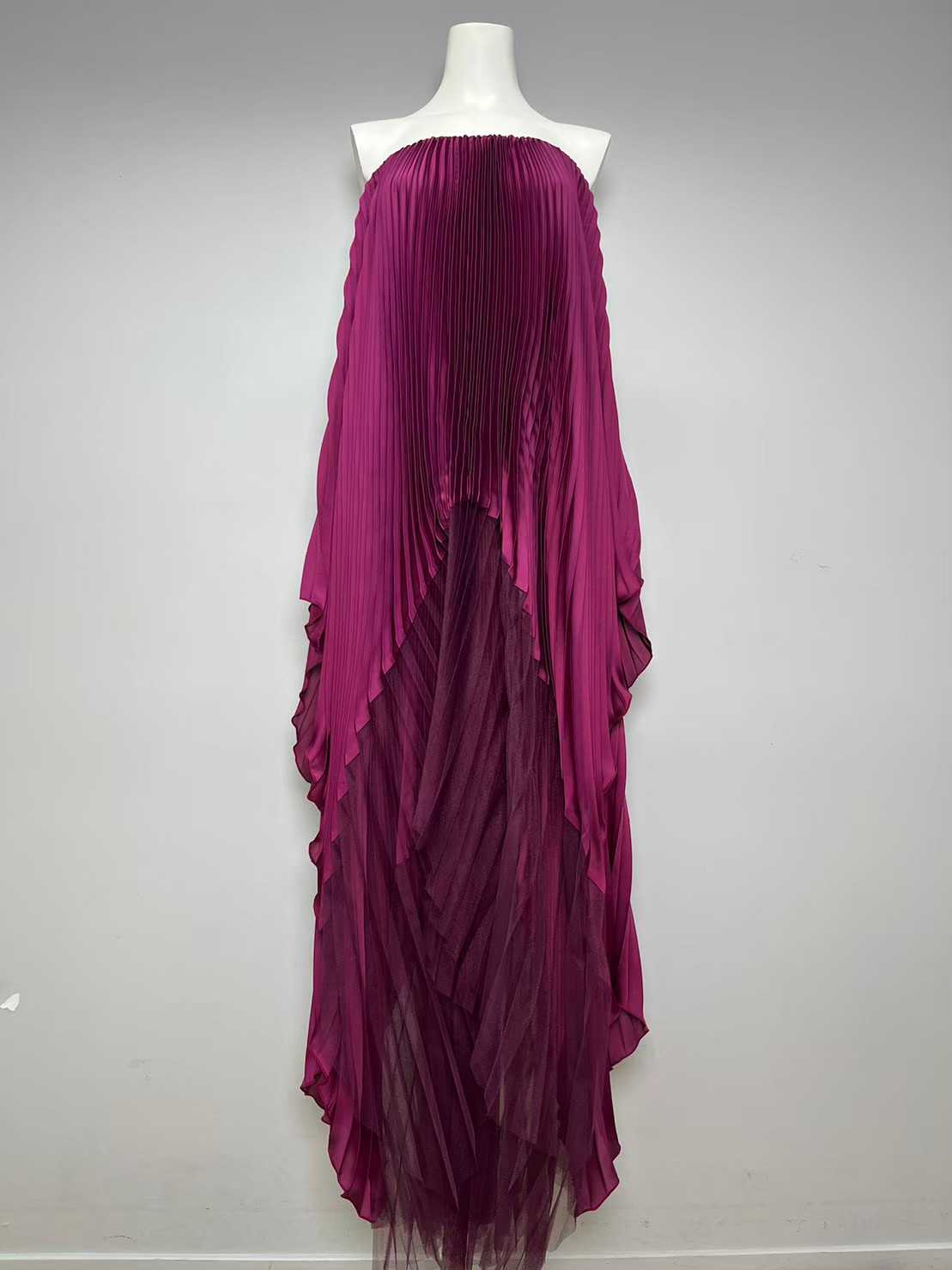 Spiral tulle Set (Top & Skirt) - Maroon