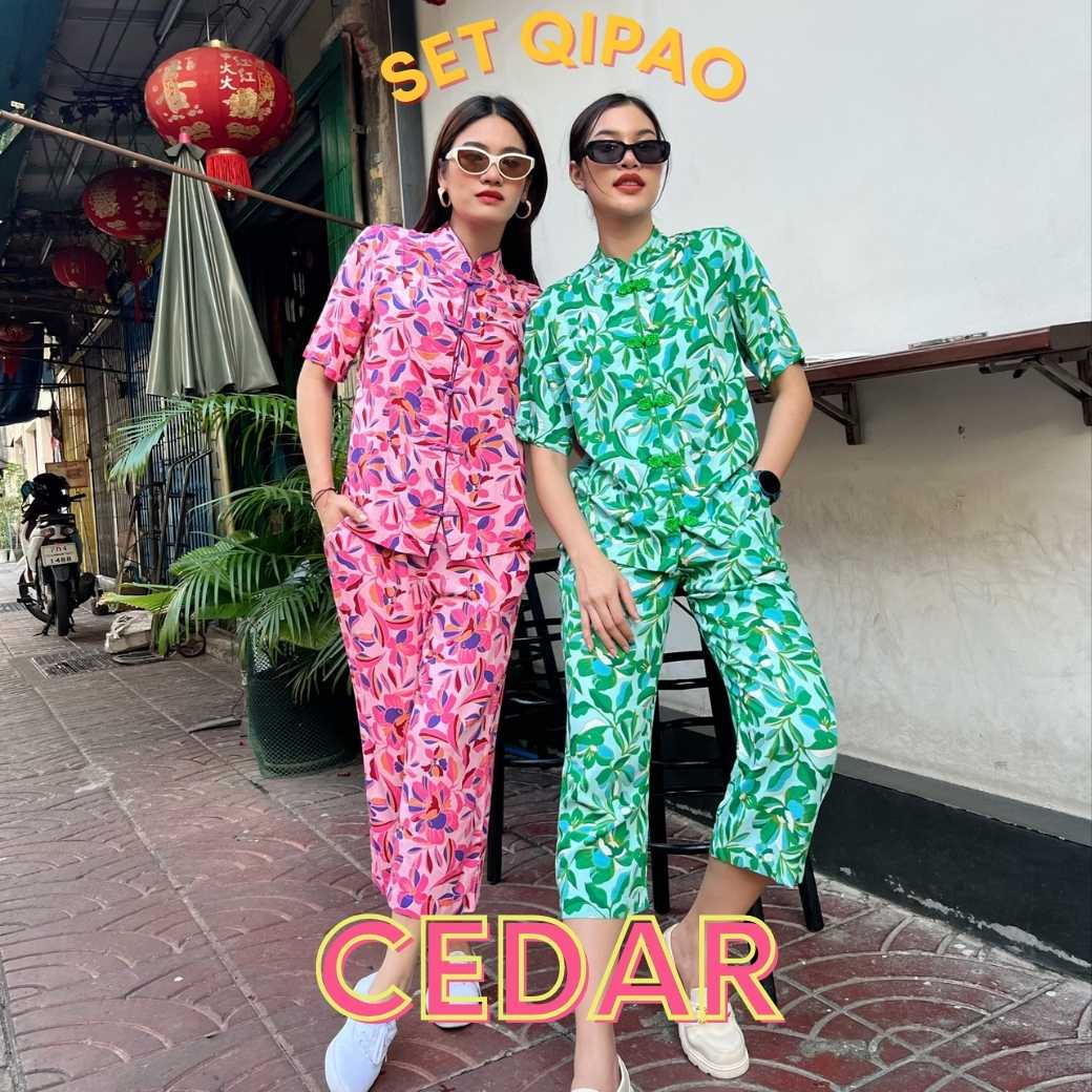 Set qipao Cedar