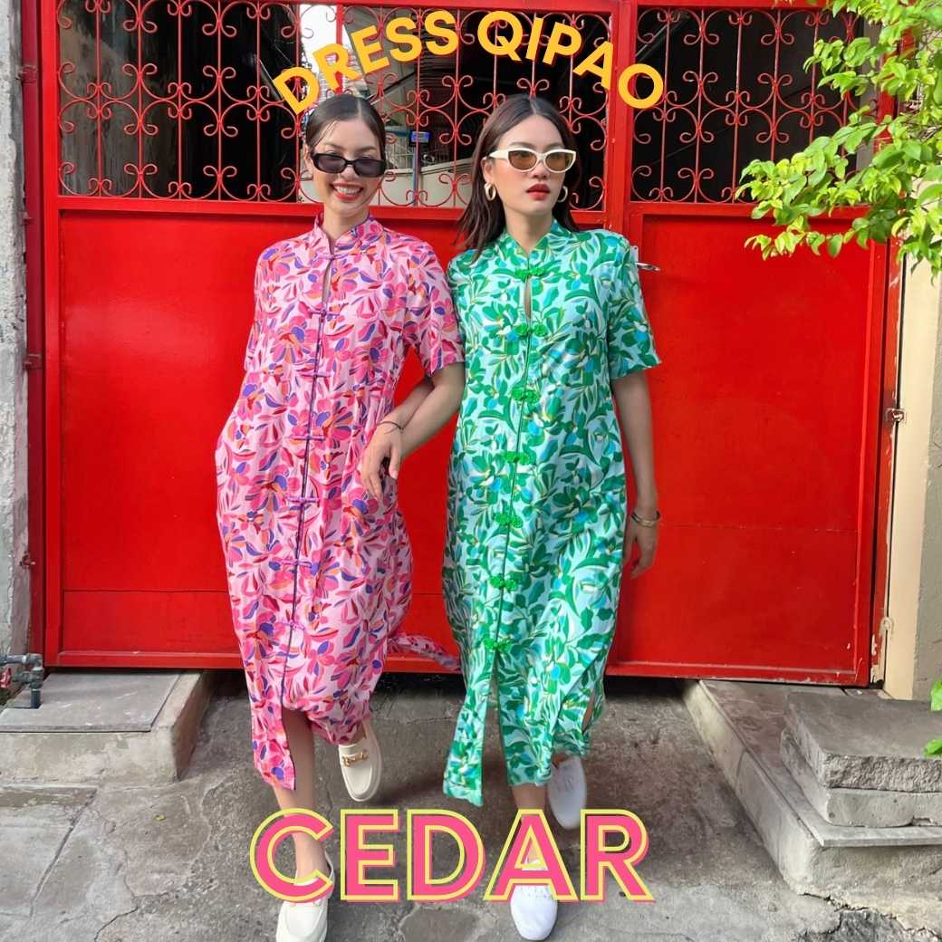 Dress qipao Cedar