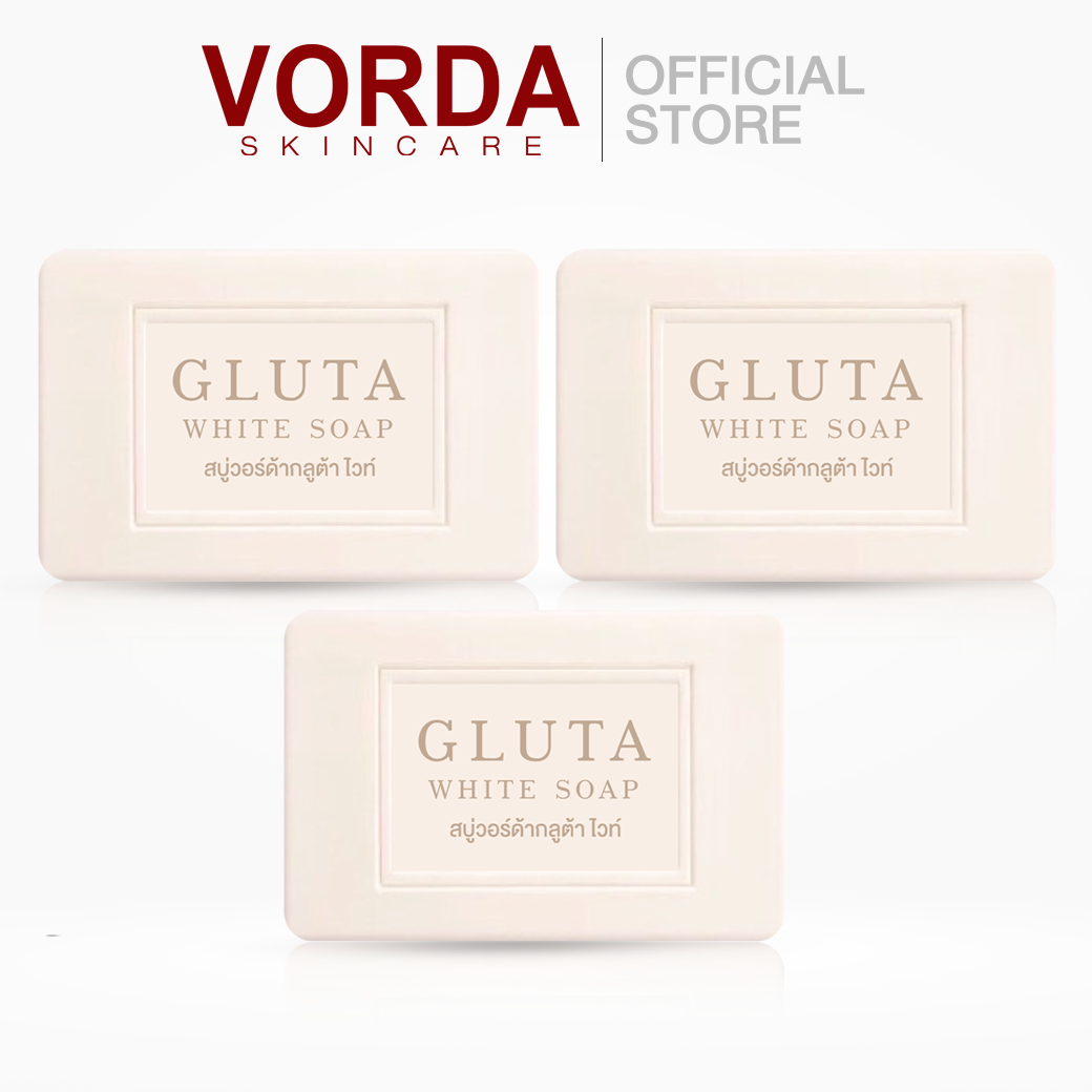 [ 3 ก้อน ] VORDA Gluta white soap สบู่กลูต้าไวท์