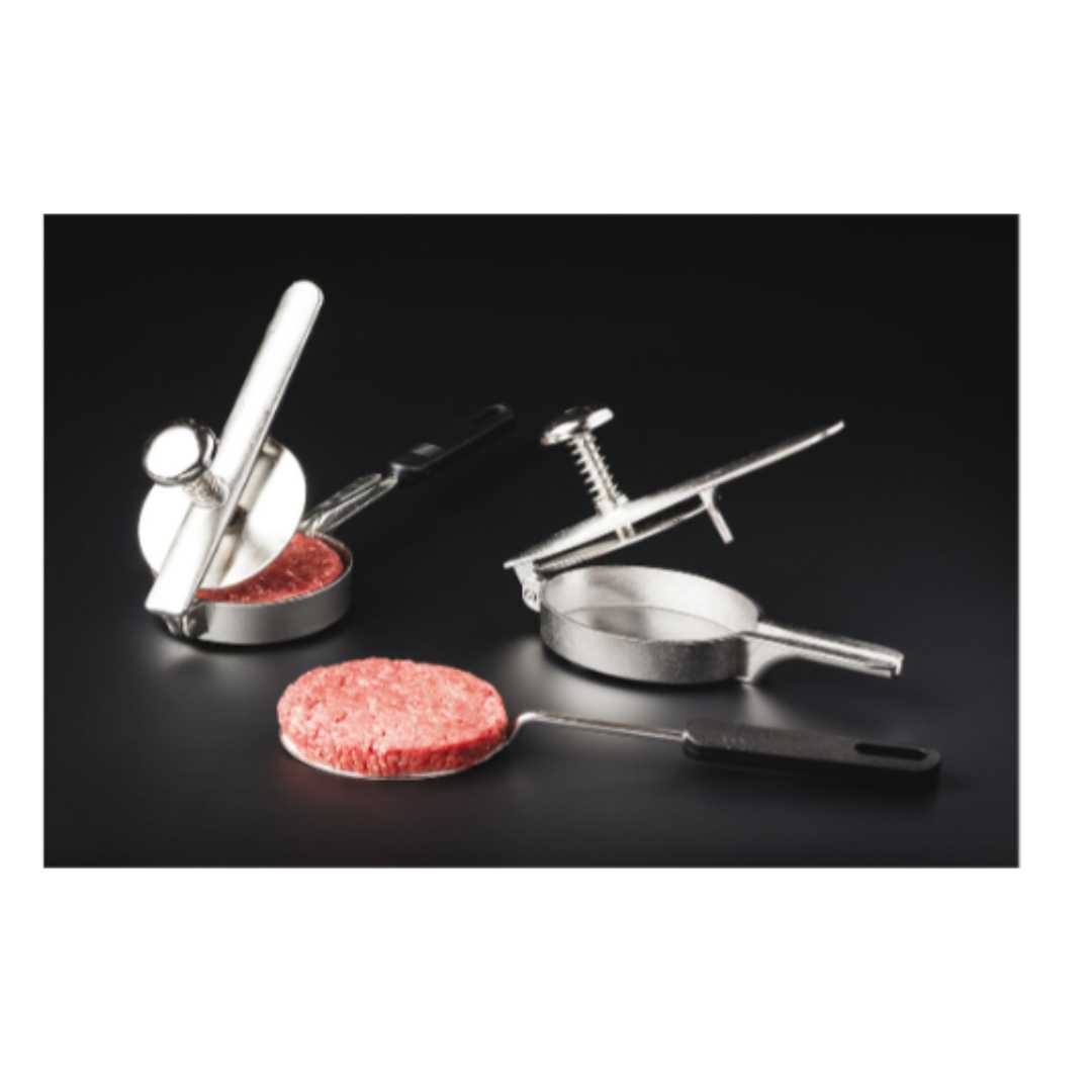 215420 STAINLESS STEEL BURGER PRESS 150 G OVAL 11.5X8 CM