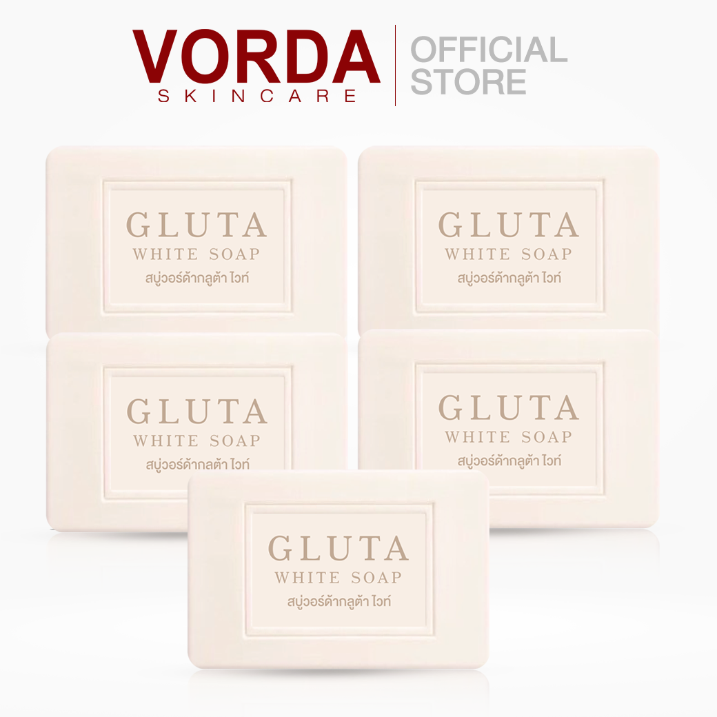[ 5 ก้อน ] VORDA Gluta white soap สบู่กลูต้าไวท์
