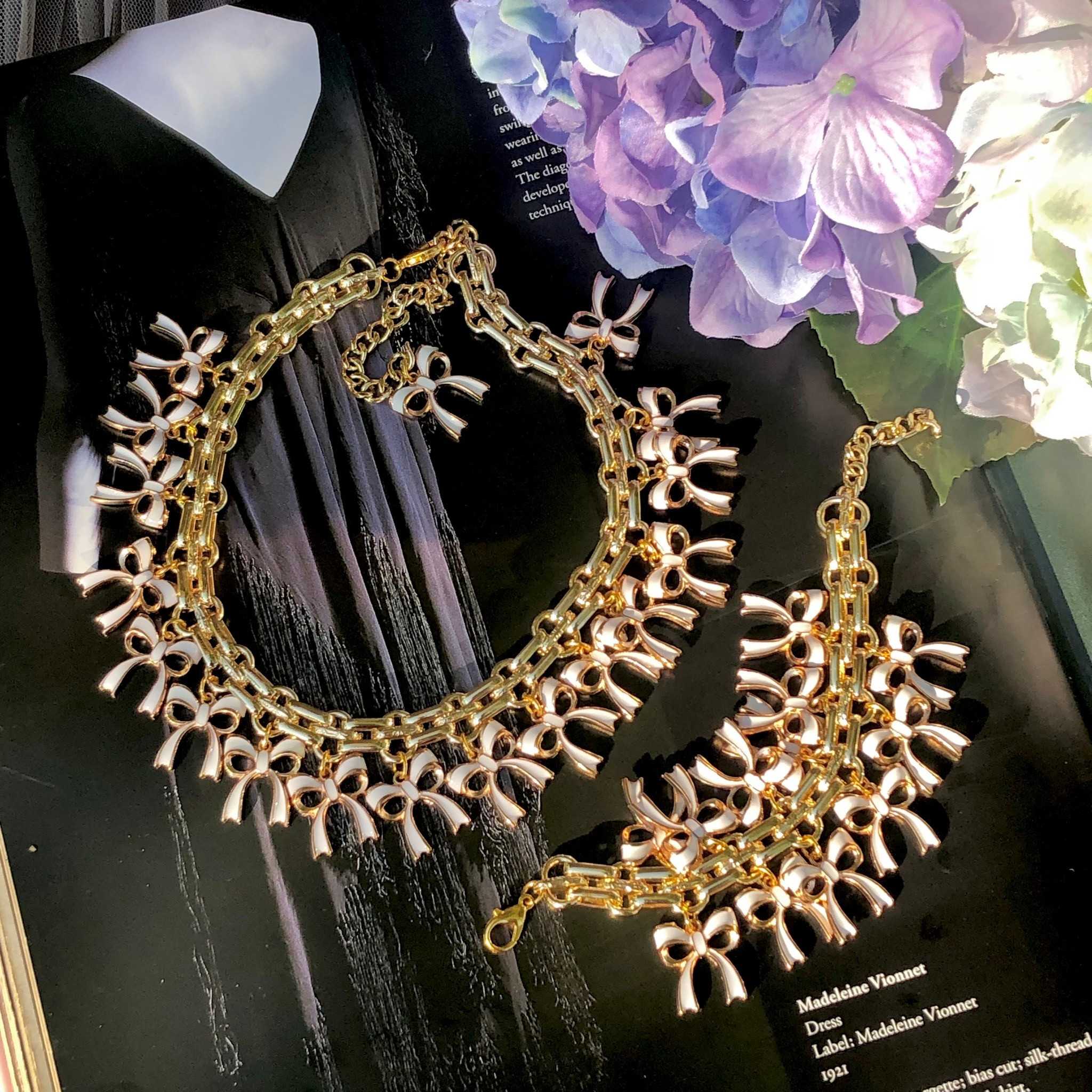Exclusive Pure-White Ribbons Necklace & Bracelet 🤍🎀💗 ชุดสร้อยคอ_สร้อยข้อมือสั่งทำสุดพิเศษ