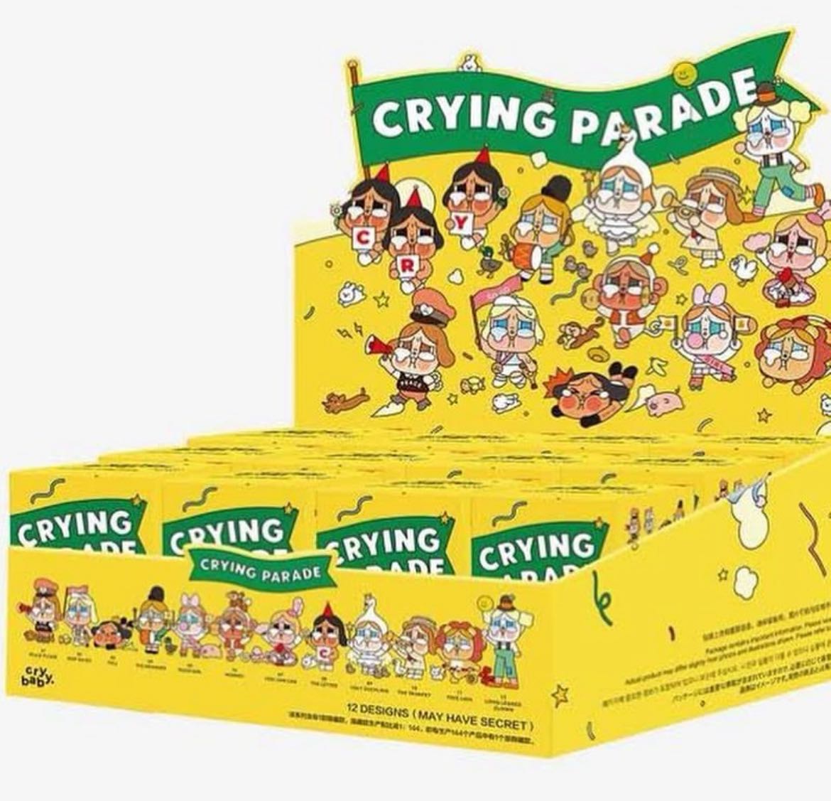 POPMART  CRYBABY Crying Parade CRYBABY Crying Parade 12 ตัว แบบแกะกล่องดูการ์ด