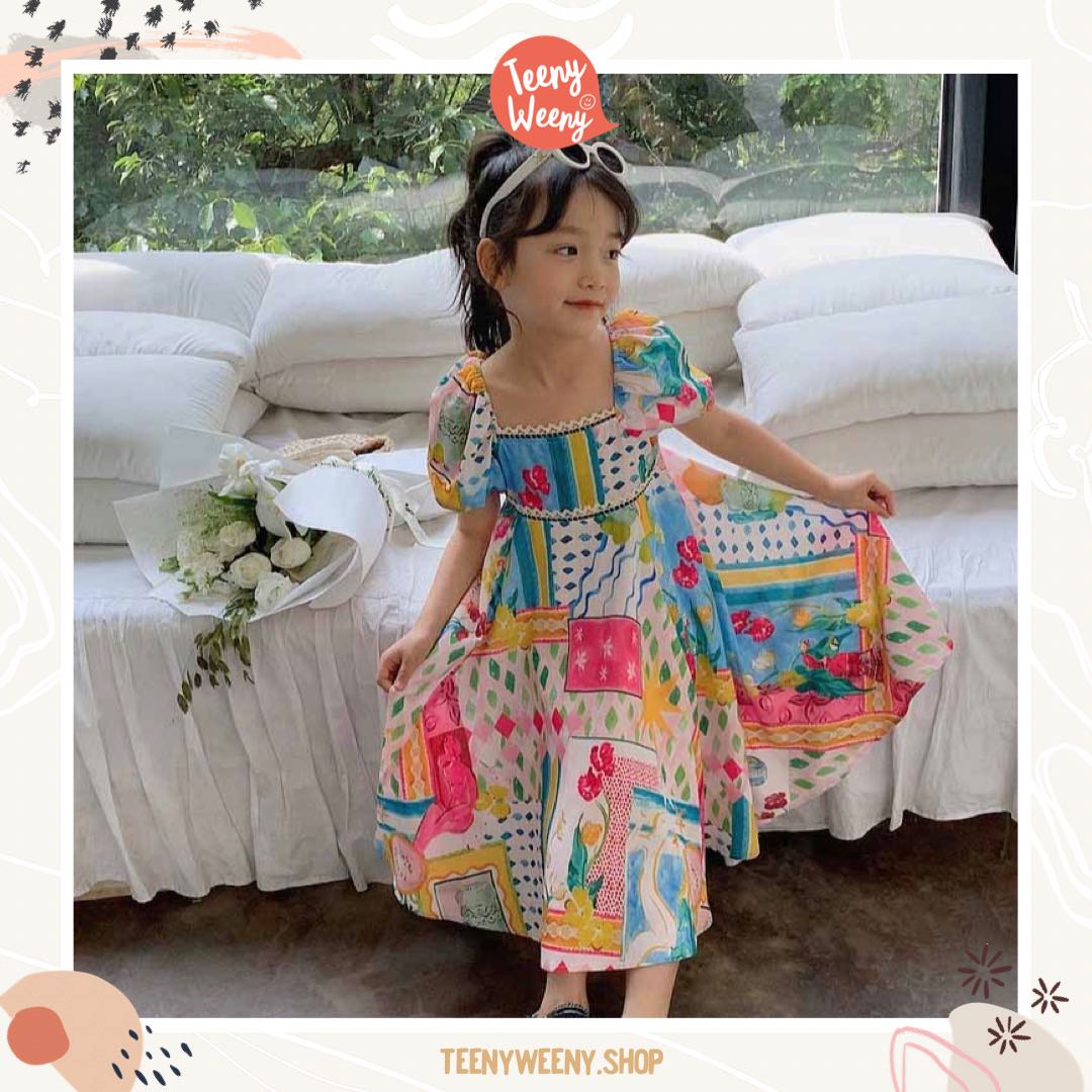 Teenyweeny.shop - Long Colorful Dress เดรสสีสันสดใส