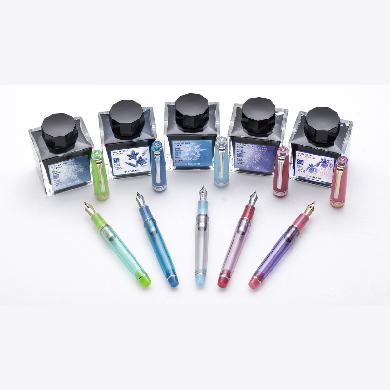(DISCOUNT 3,300 THB) Sailor MANYO Limited Edition Set FP MF Nib, เซ็ตปากกาหมึกซึม