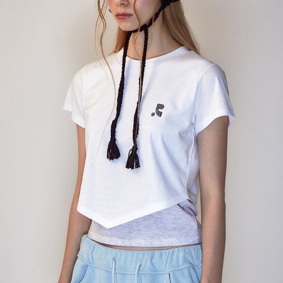 พร้อมส่ง Rest & Recreation RR ARROW POINT LAYERED T-SHIRT WHITE 
