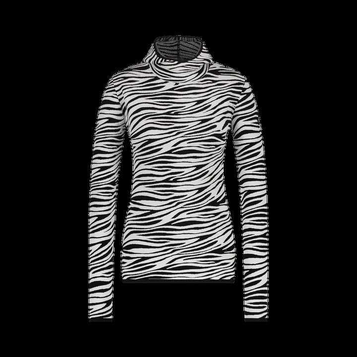 JETSET Zoey Cap Turtleneck Jacquard Sweater