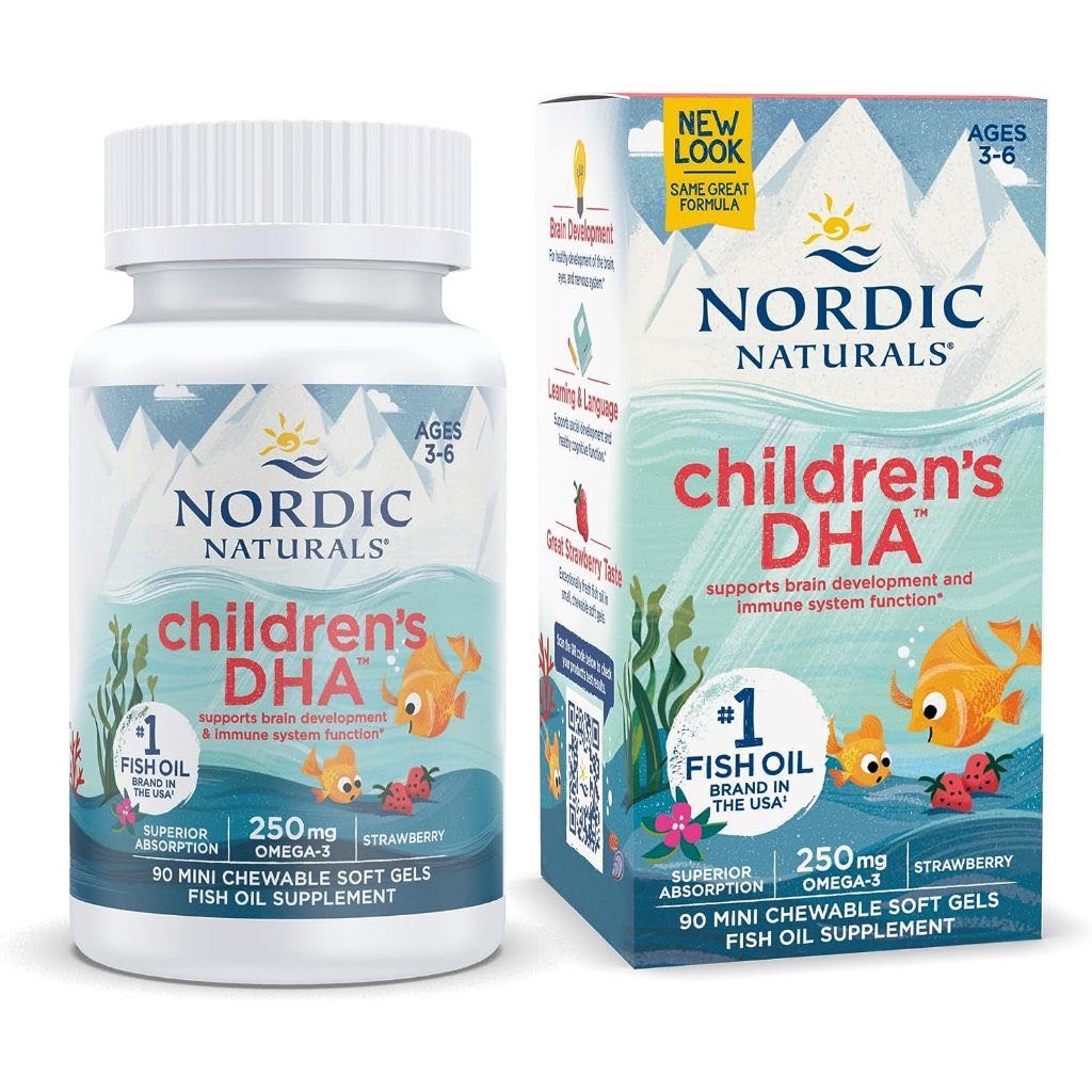 วิตามินบำรุงสมอง สำหรับเด็อายุ 3 -6 ปีขึ้นไป แบบ soft gel แบรนด์ Nordic