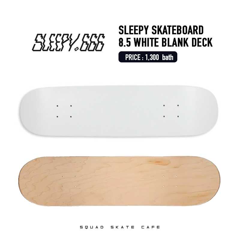 SLEEPY 8.5 White Blank Deck
