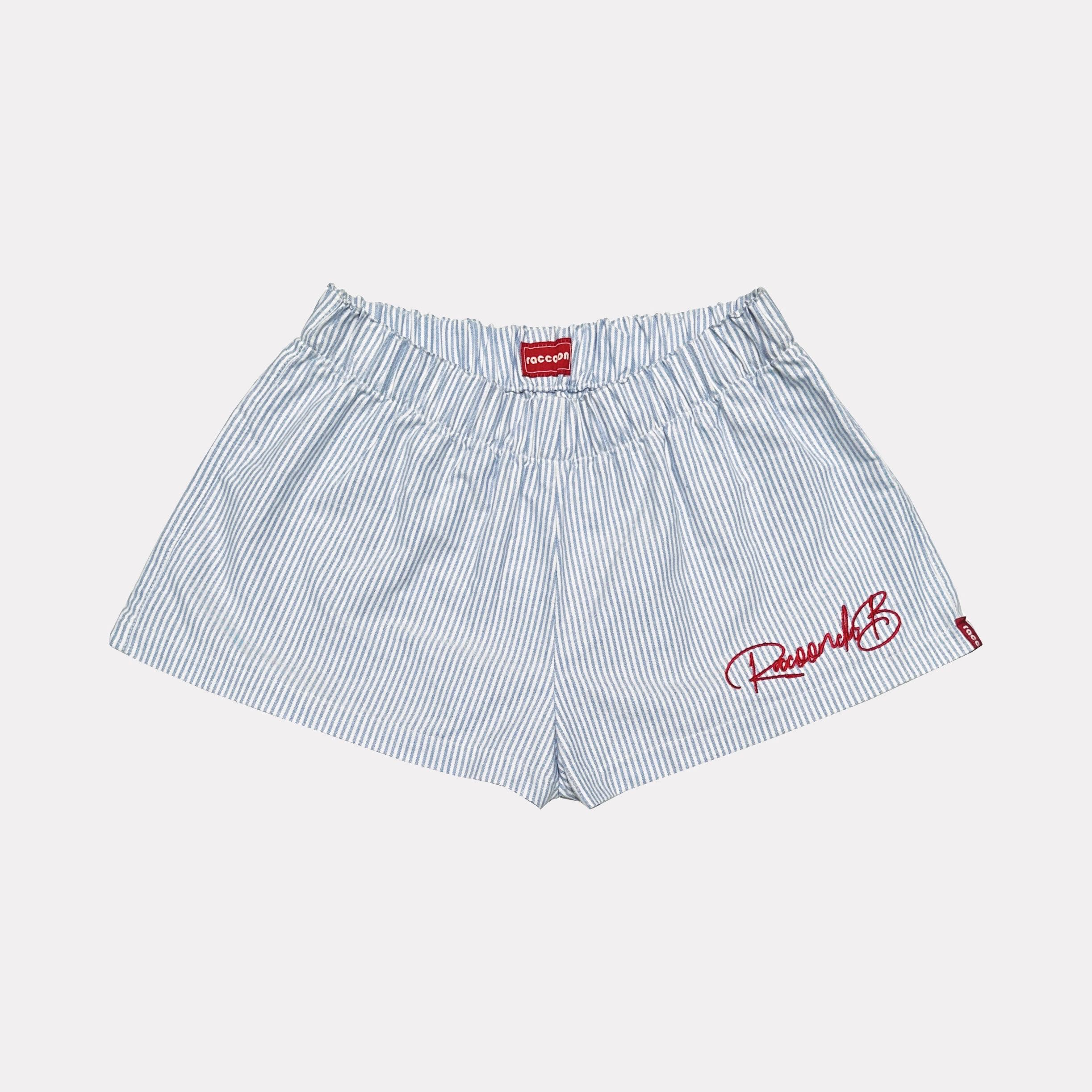 Blue striped Crush mini shorts