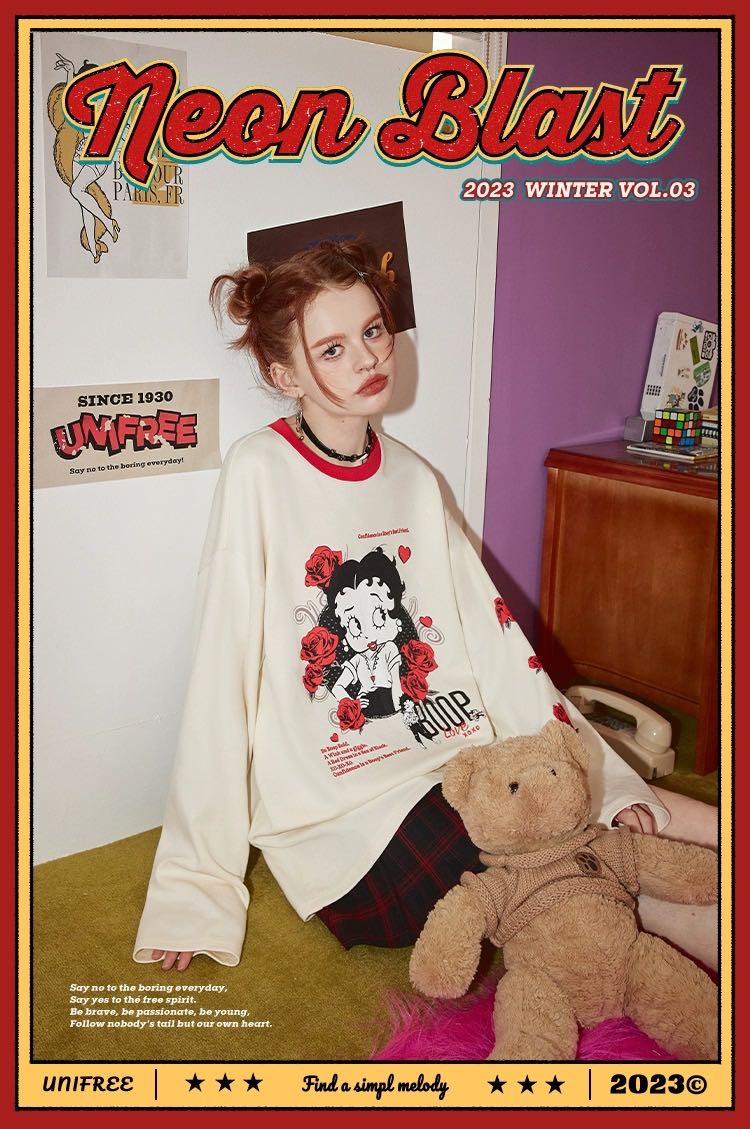 [Pre] Unifree X betty boop เสื้อแขนยาว