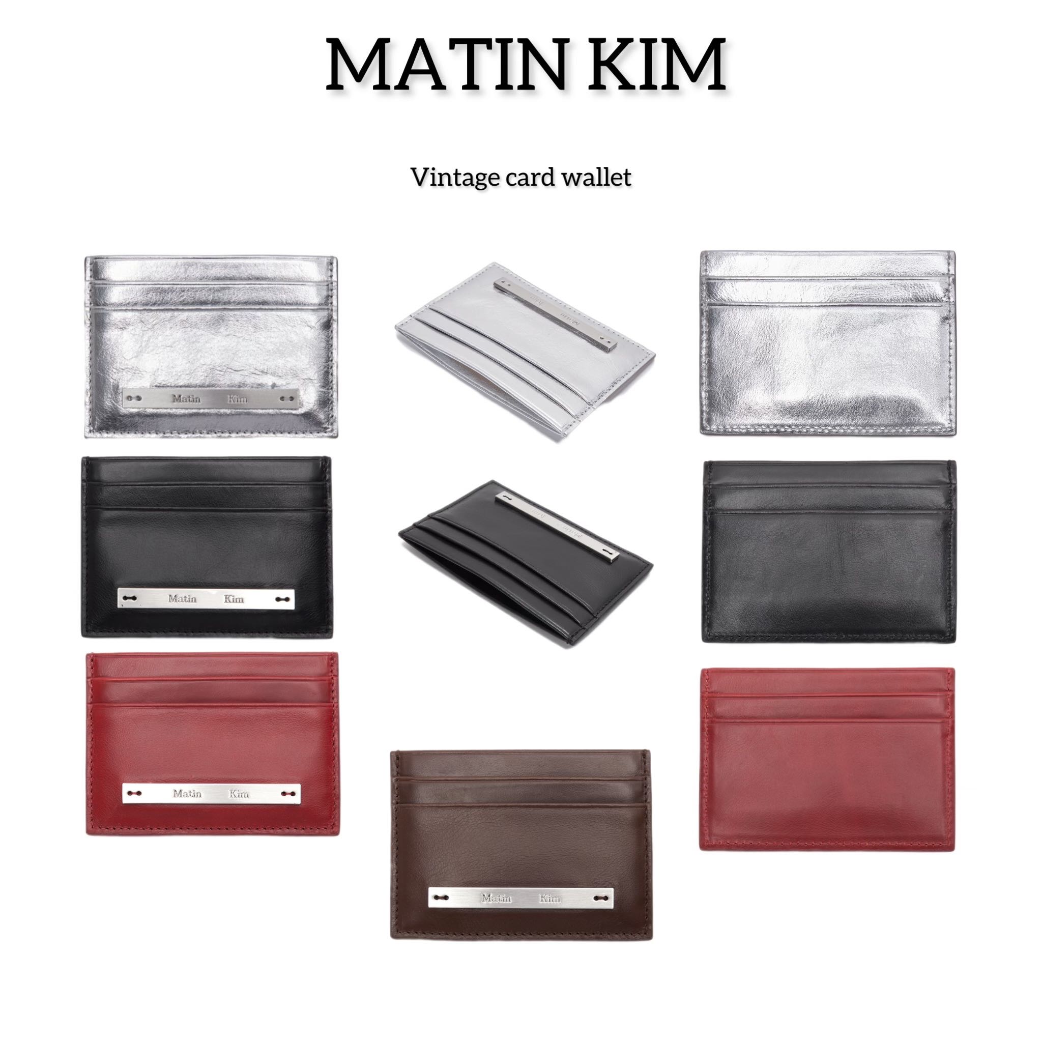 [พร้อมส่งsilver /red แท้💯] MATIN KIM VINTAGE CARD WALLET