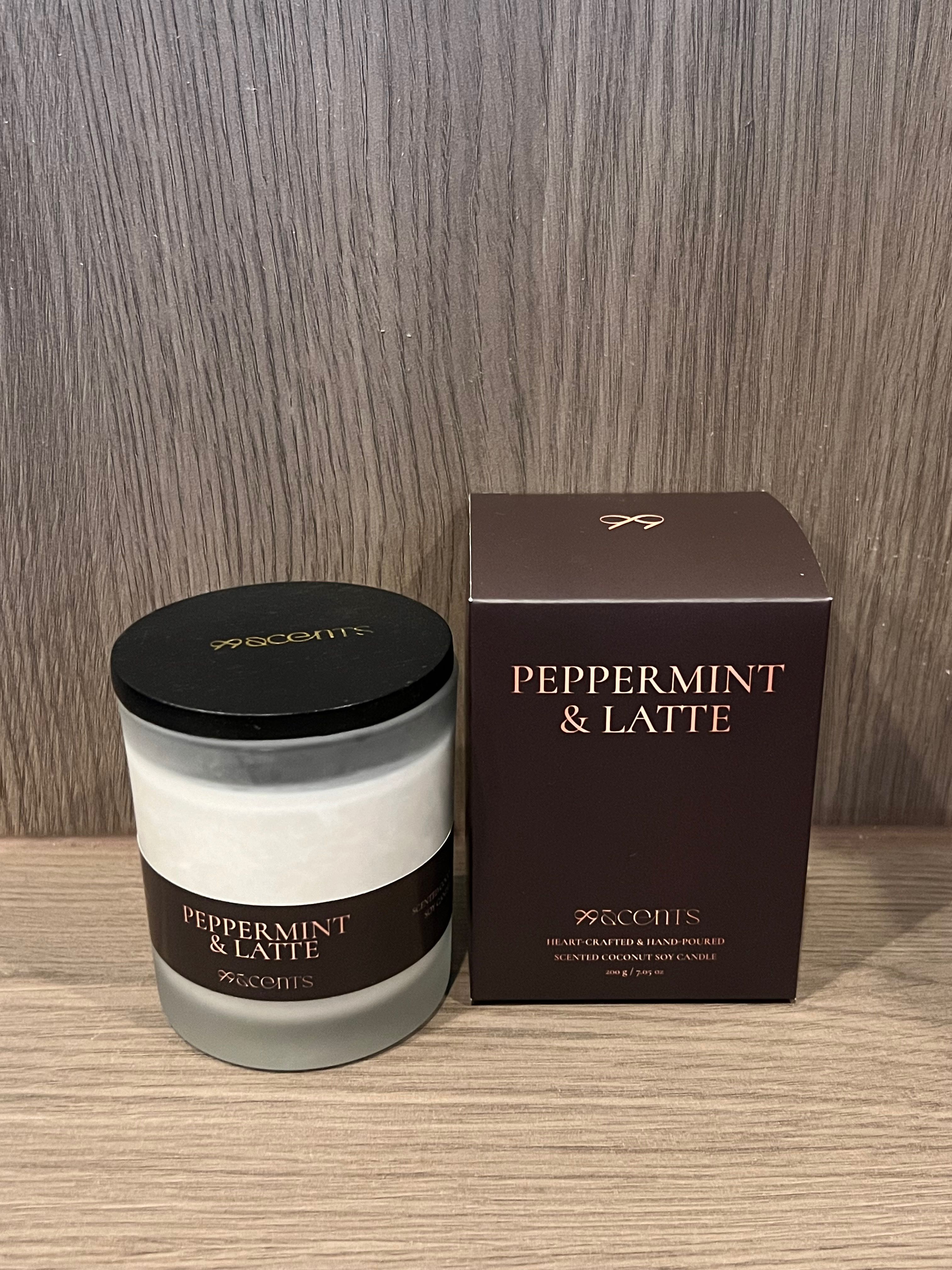 เทียนหอม 99SCENTS - 200 กรัม | Peppermint & Latte กลิ่นเปปเปอร์มิ้นท์และลาเต้