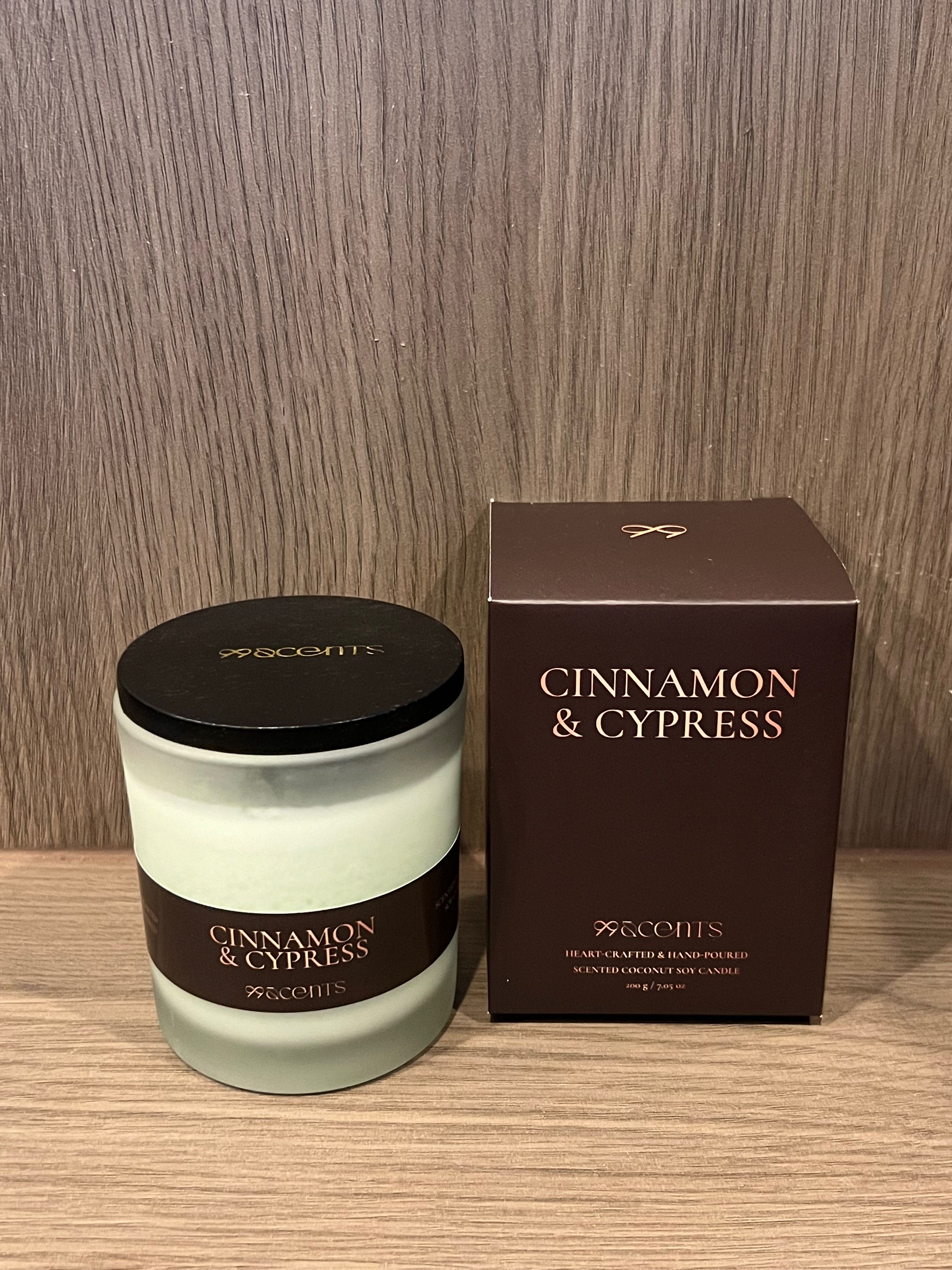 เทียนหอม 99SCENTS ขนาด 200 กรัม | Cinnamon & Cypress กลิ่นอบเชยและต้นสน