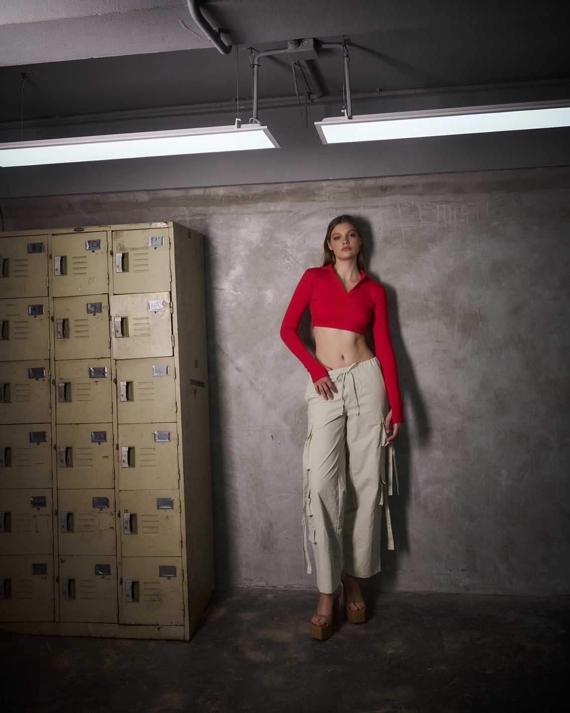 JACGICIA CARGO PANTS CREAM