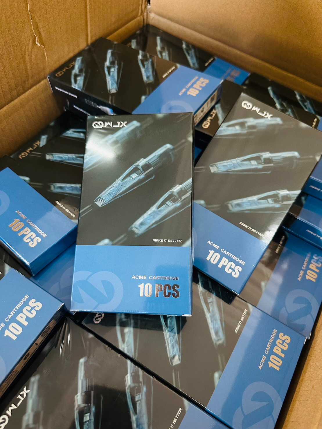 WJX Tattoo Cartridges Needles  บรรจุ 10 pcs/box WJX รุ่น 10เล่ม (RM แพโค้ง)