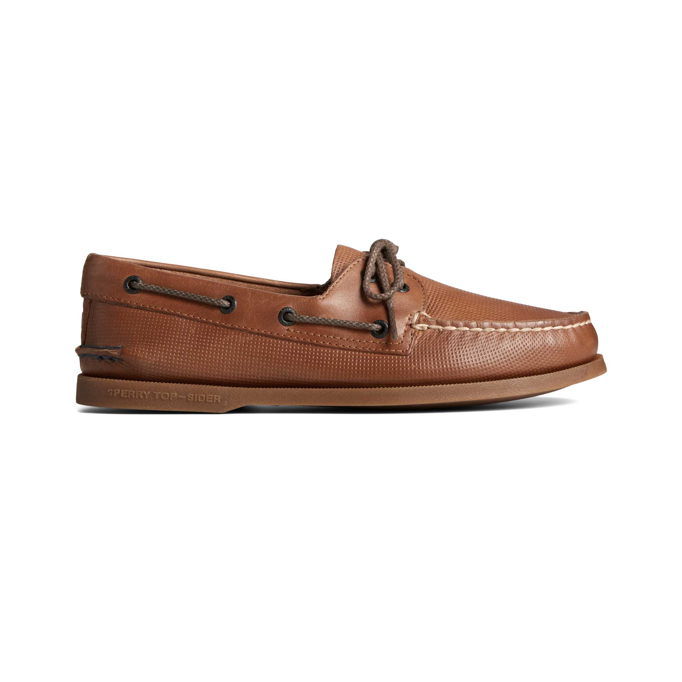 SPERRY STS25567 A/O 2-Eye Deboss รองเท้าโบ๊ทชูส์ ผู้ชาย สีน้ำตาล ( BOAT )