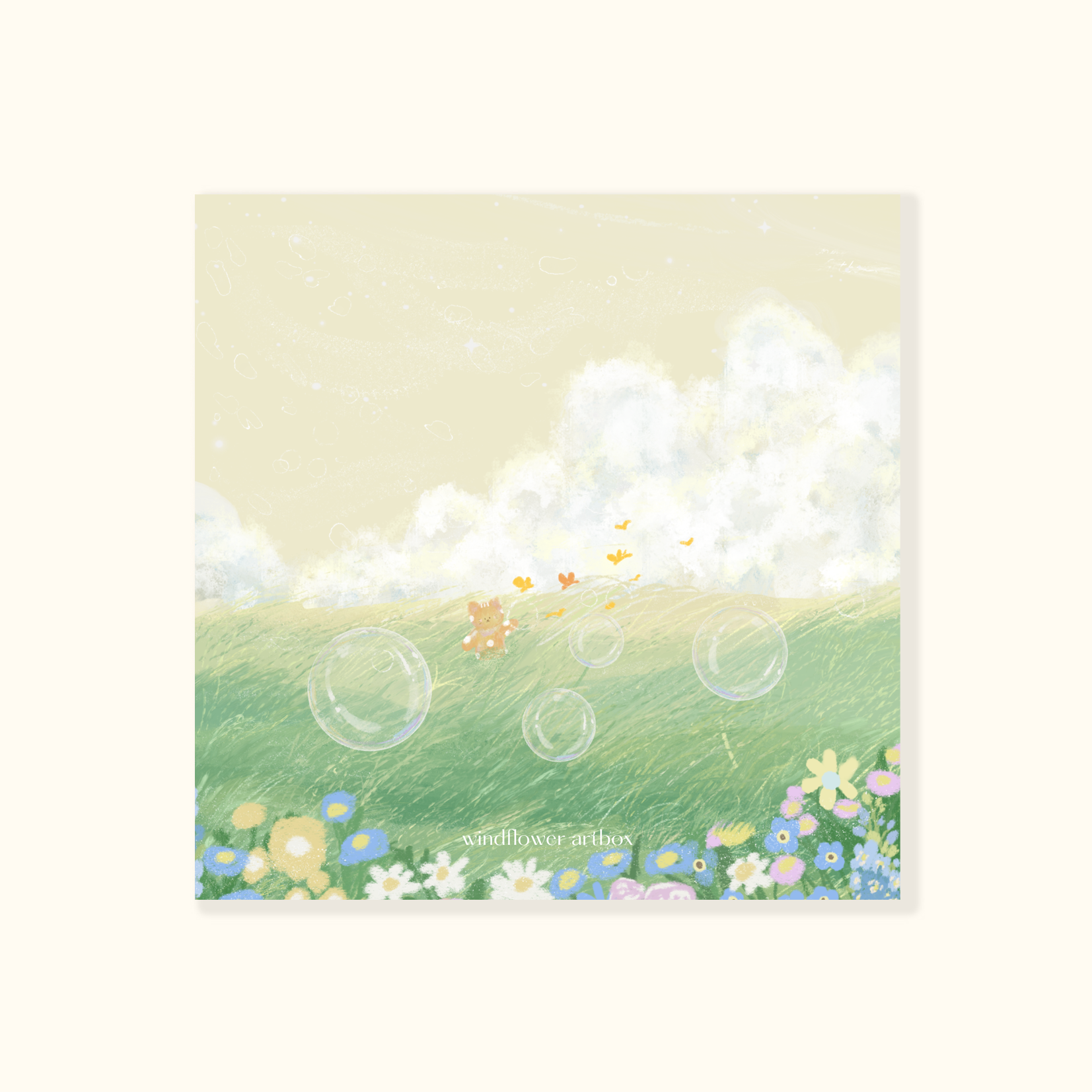 Notepad [Bubble in the wind] 9x9cm