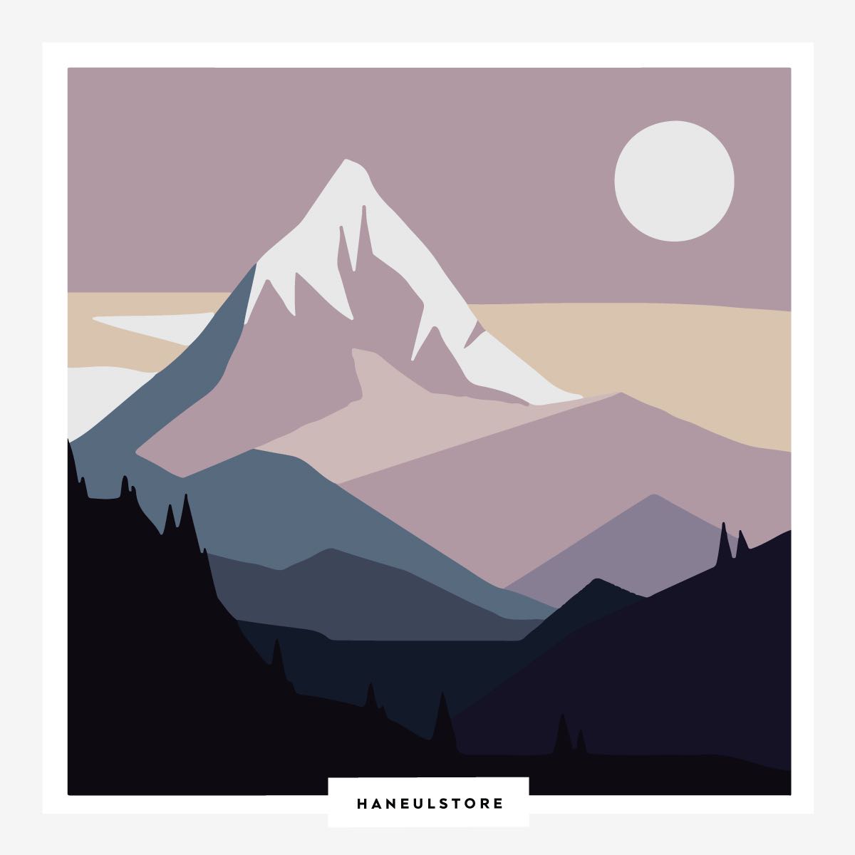 Snow Mountain | Size : 20x20 cm