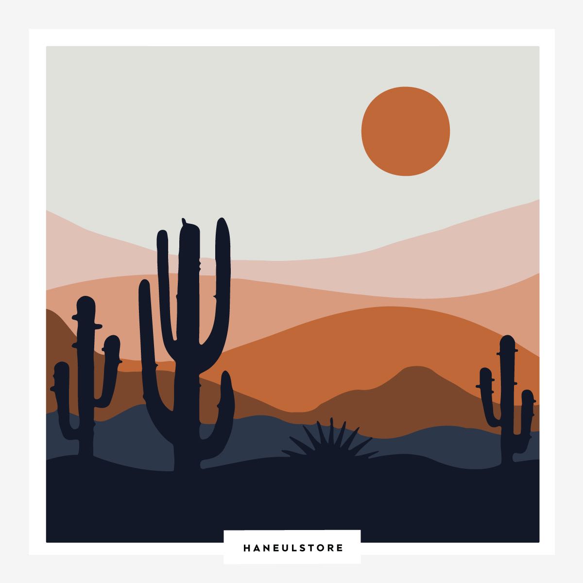 Desert Cactus | Size : 20x20 cm