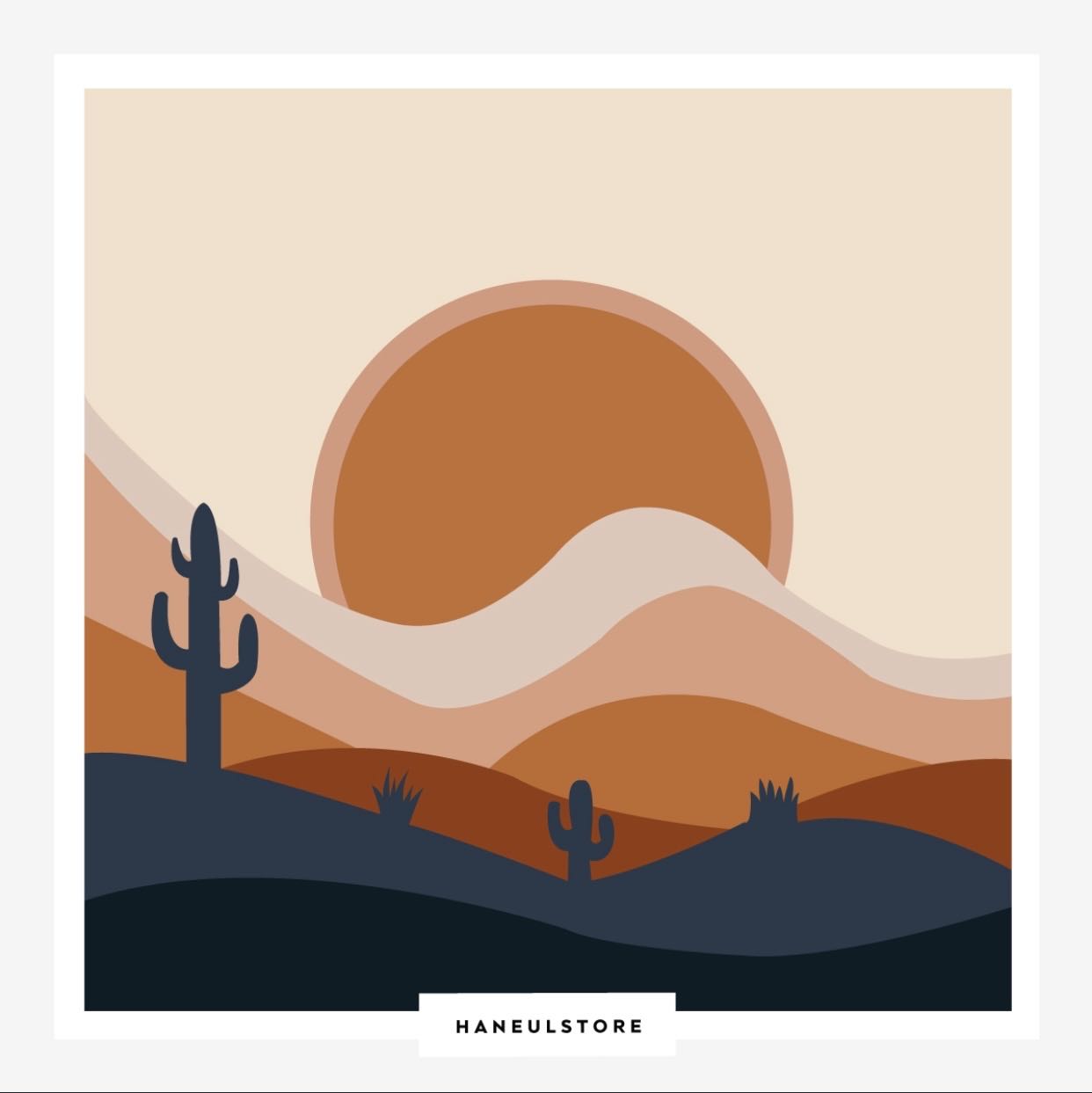 Warm Desert Sun | Size : 20x20 cm