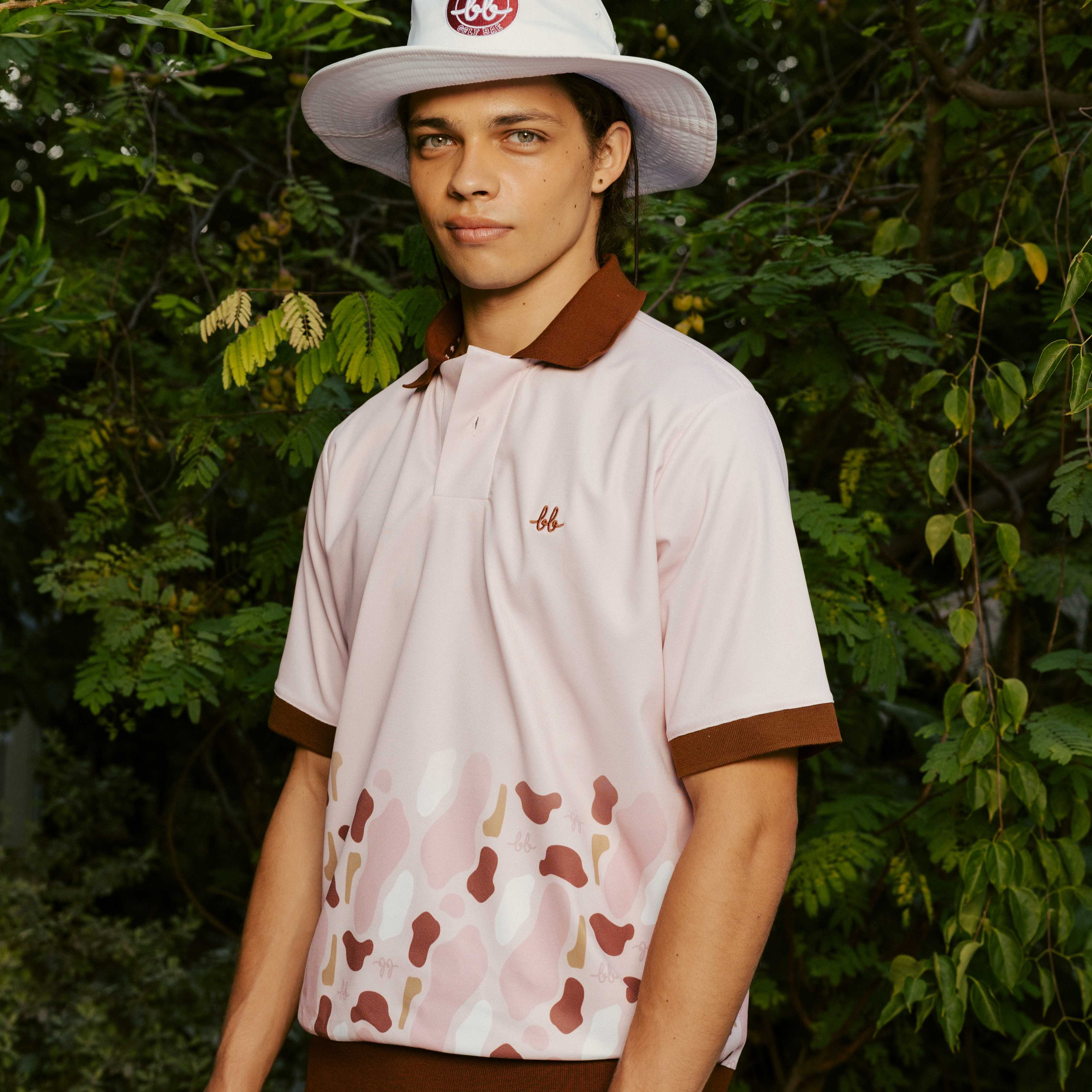 BUNKER Men Polo Top (Pink)- เสื้อโปโลลายบังเกอร์ชาย (สีชมพู)