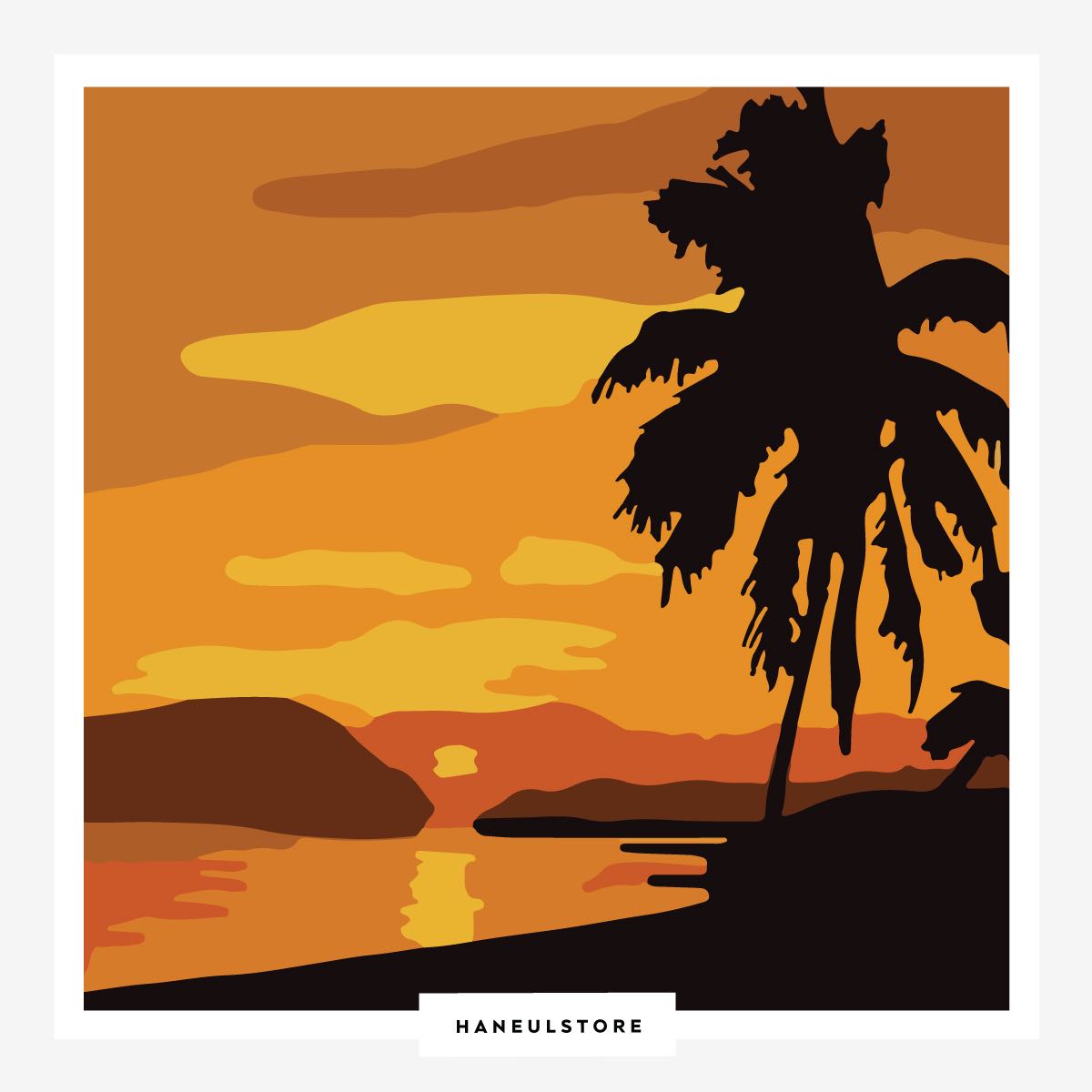 Beach Sunset | Size : 20x20 cm