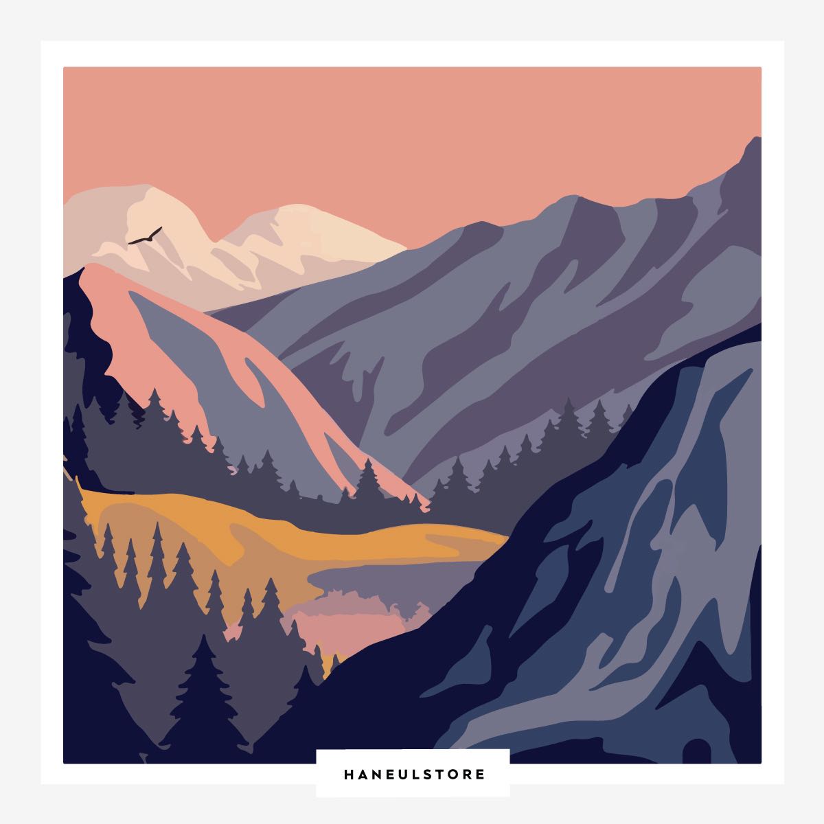 Mountain Landscape | Size : 20x20 cm