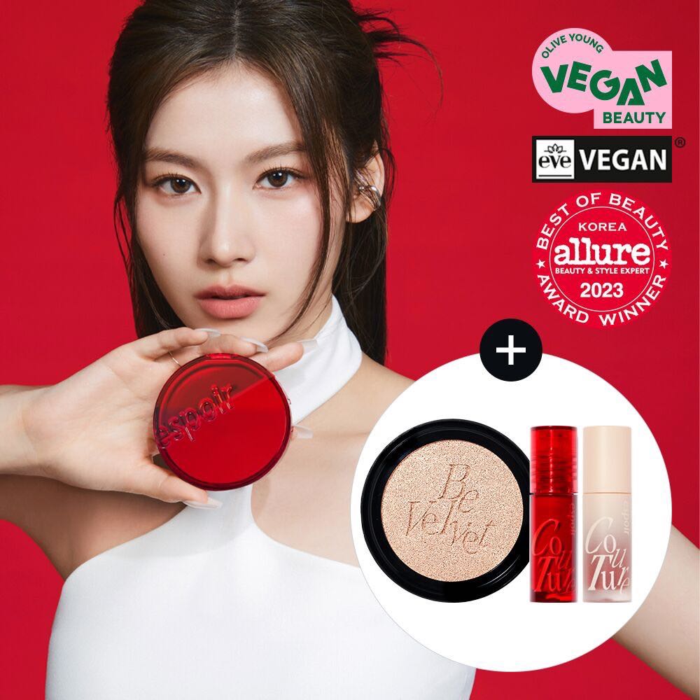 Espoir Pro Tailor Be Velvet Cover Cushion SPF34 PA++ (เซ็ทคุชชั่น + รีฟีล + ลิป 2 แท่ง)