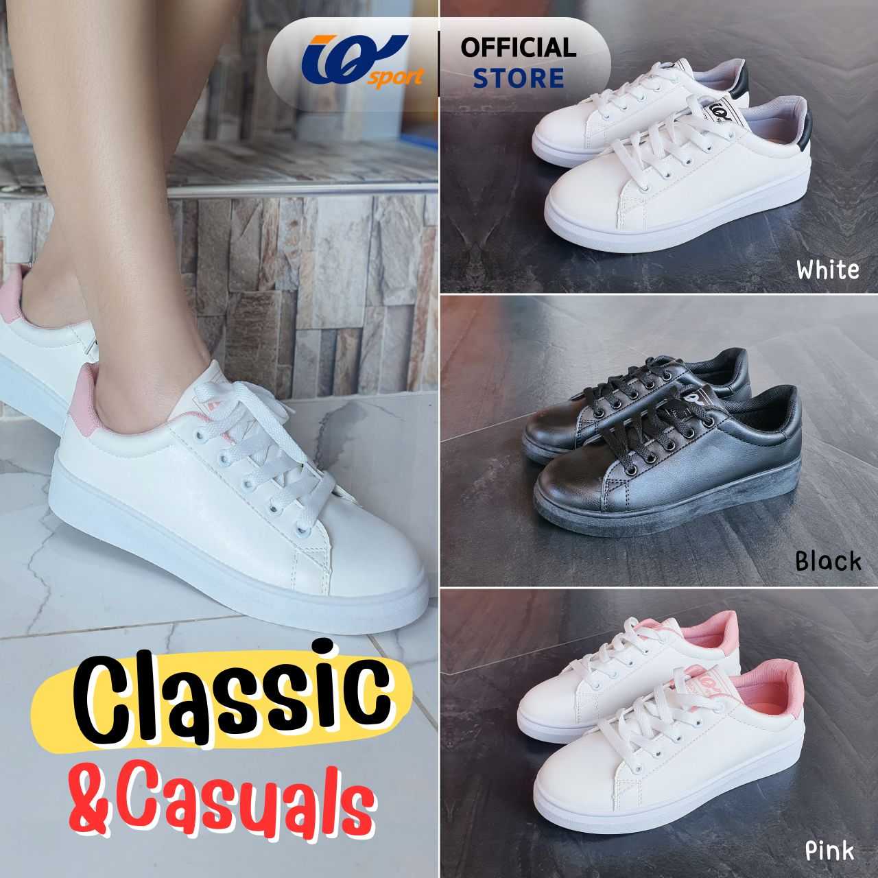 [มาใหม่ล่าสุดเท่ห์ดูแพง] IQ Shoes แบบผ้าใบผูกเชือก มี 3สี รหัสHC6-MG2601L