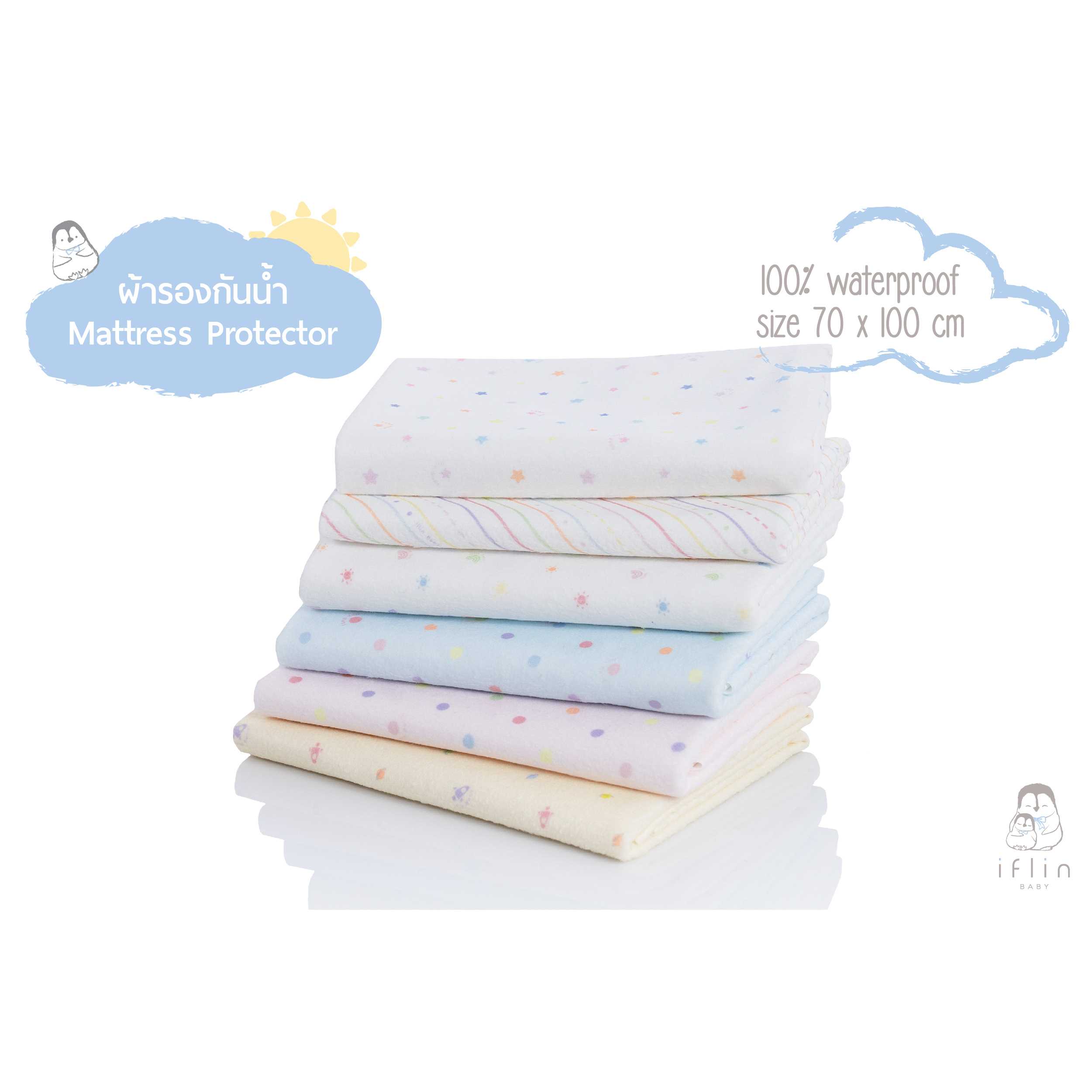 Iflin Baby - ผ้ารองกันน้ำ - My Quick Dry Waterproof Mattress Protector - 70x100 cm