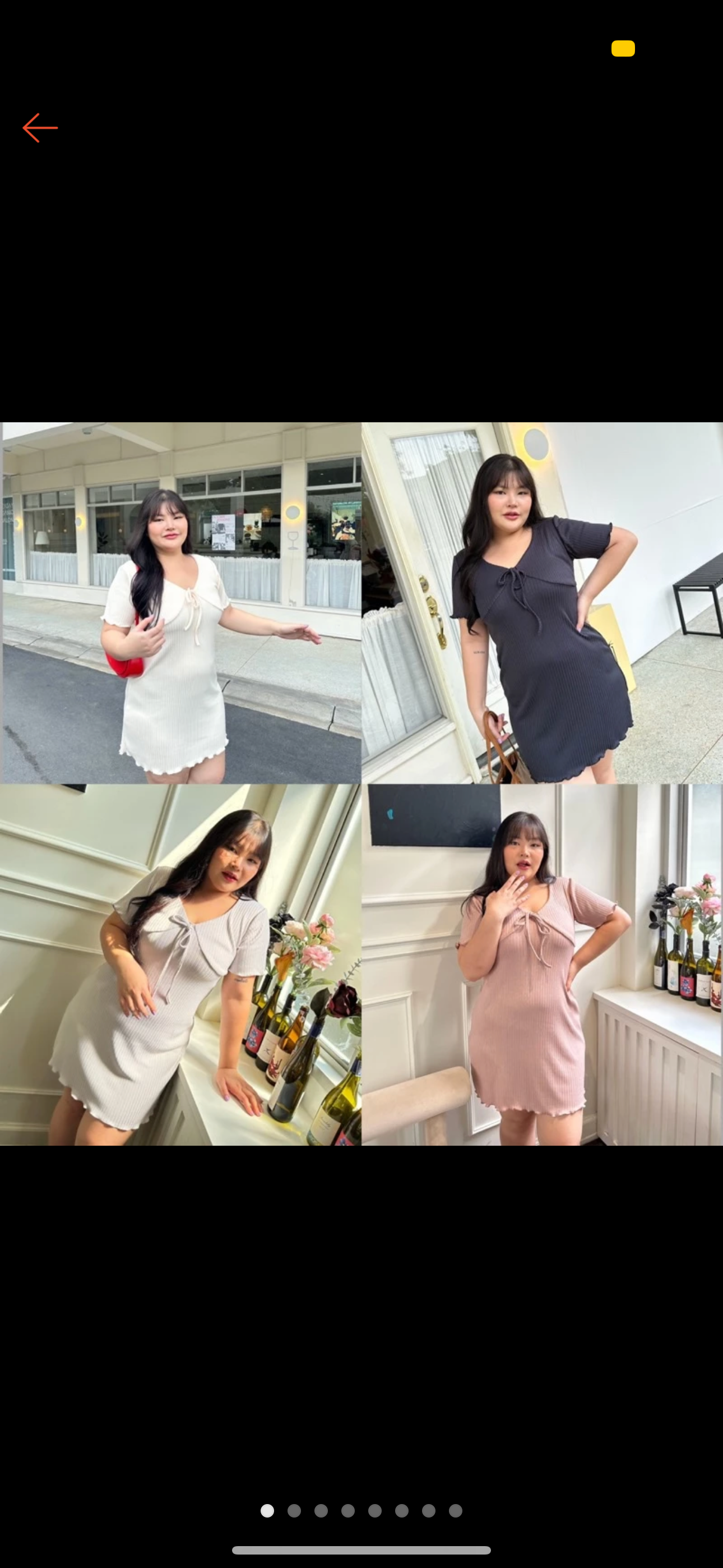 Cindy Dress เดรสสาวอวบ ผูกโบว์ข้างหน้า - clarine_bkk