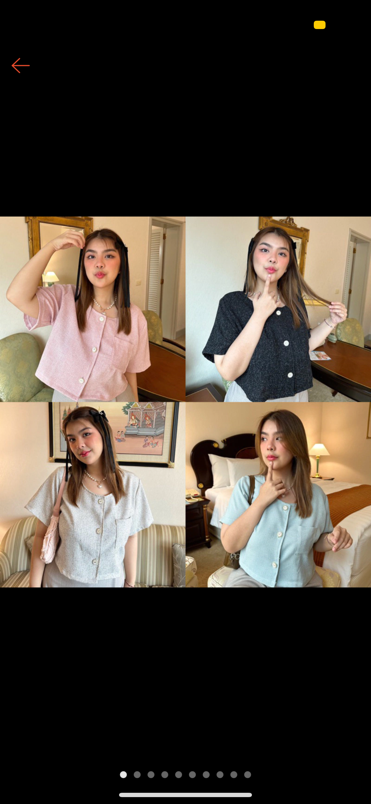 Vivienne Top เสื้อแขนสั้น ผ้าทวีต - clarine_bkk